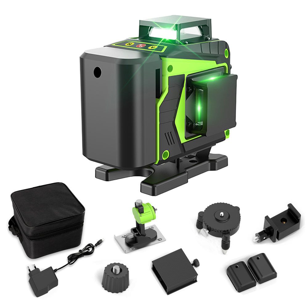 AeroAxis Laserwasserwaage Kreuzlinienlaser 4D, 16 Linien, 360° Grün, Selbst günstig online kaufen