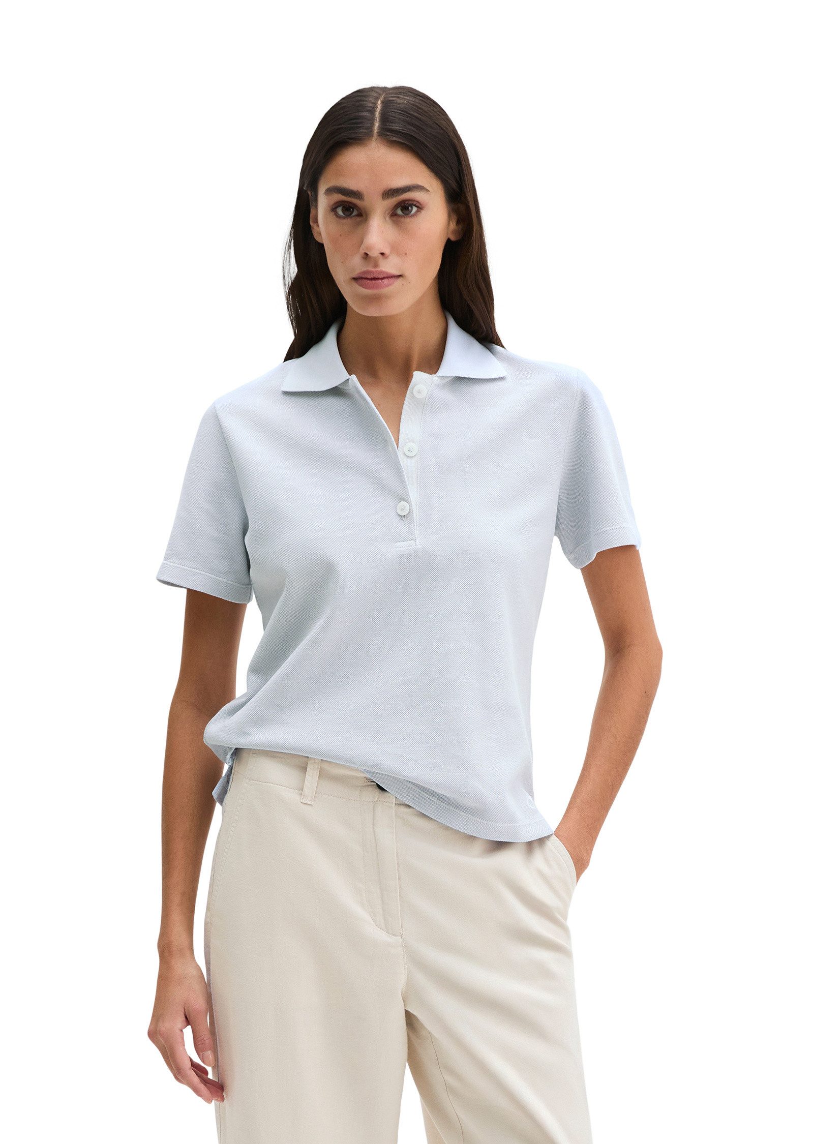 Marc O'Polo Poloshirt aus Garment-Dyed-Piqué-Jersey