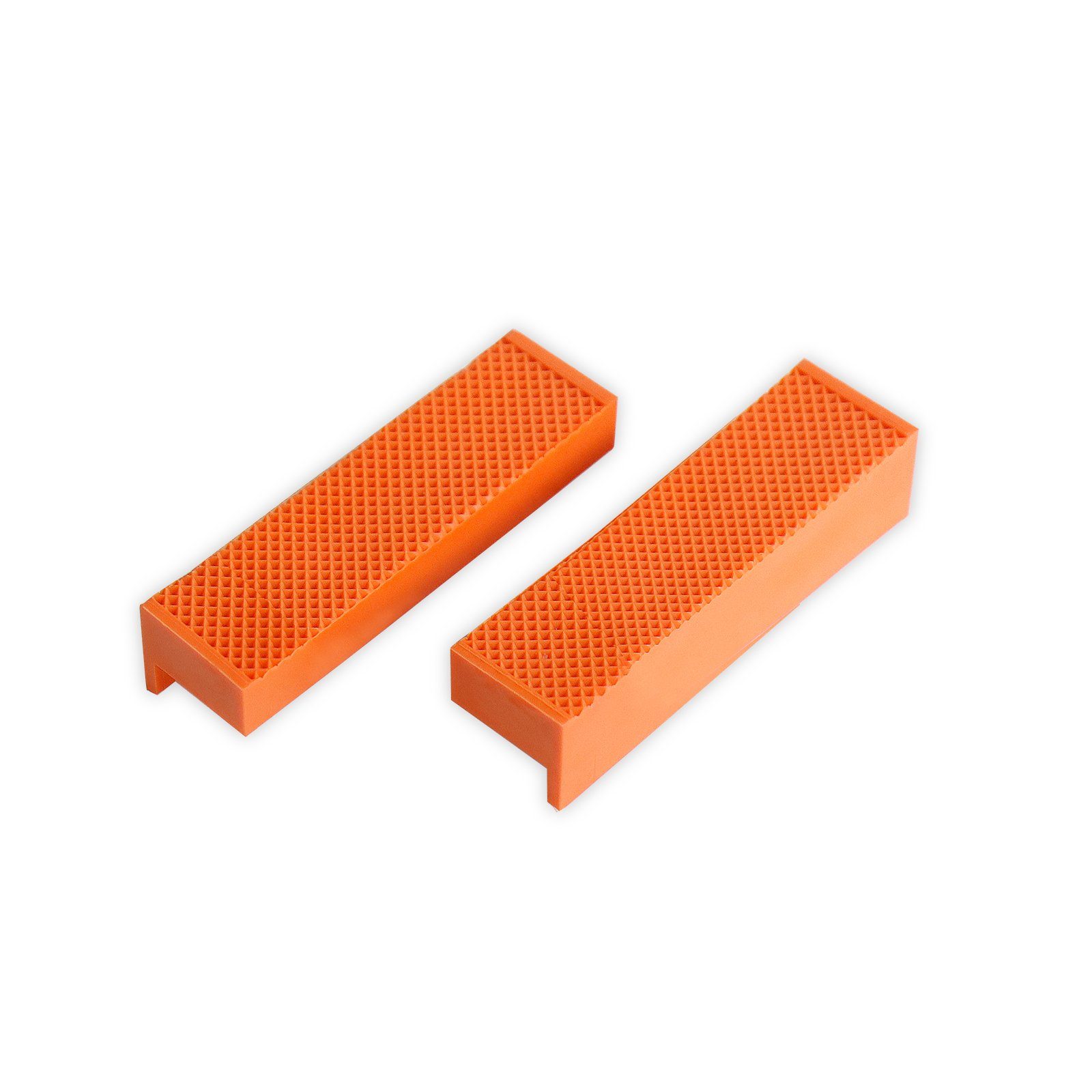 CCLIFE Schraubstock 2 tlg Schraubstock-Schutzbacken Breite 110mm / 150mm mit Magnet orange 110mm