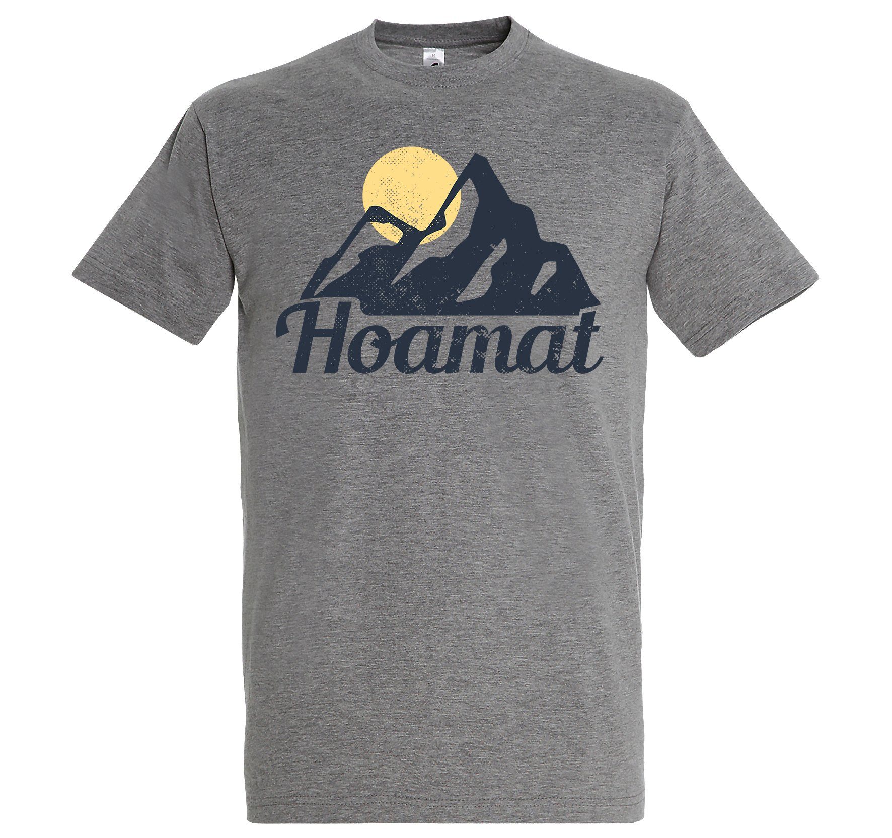 Youth Designz T-Shirt Hoamat Herren T-Shirt mit lustigem Spruch Grau