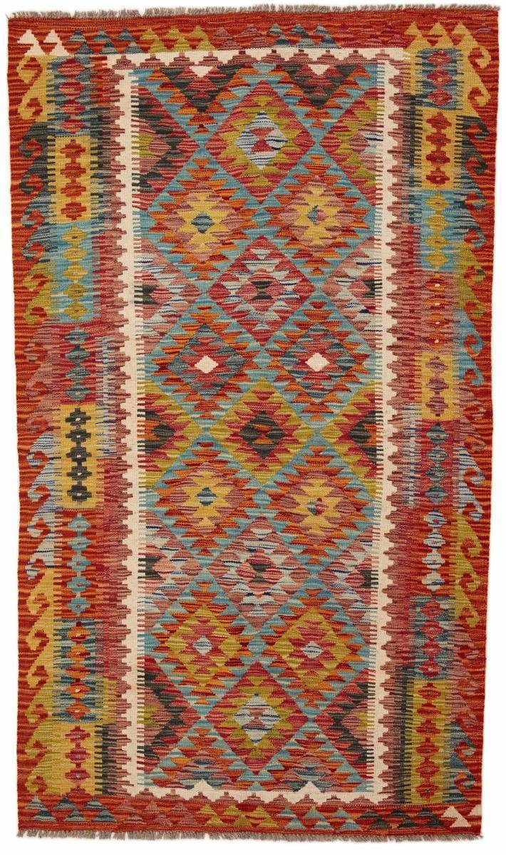 Orientteppich Kelim Afghan 121x213 Handgewebter Orientteppich, Nain Trading, rechteckig, Höhe: 3 mm