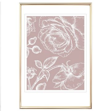 homestyle-accessoires Poster Bilderset ROSEN PASTELL ROSES 6er SET DIN A4 ODER DIN A3 Prints, Ohne Bilderrahmen