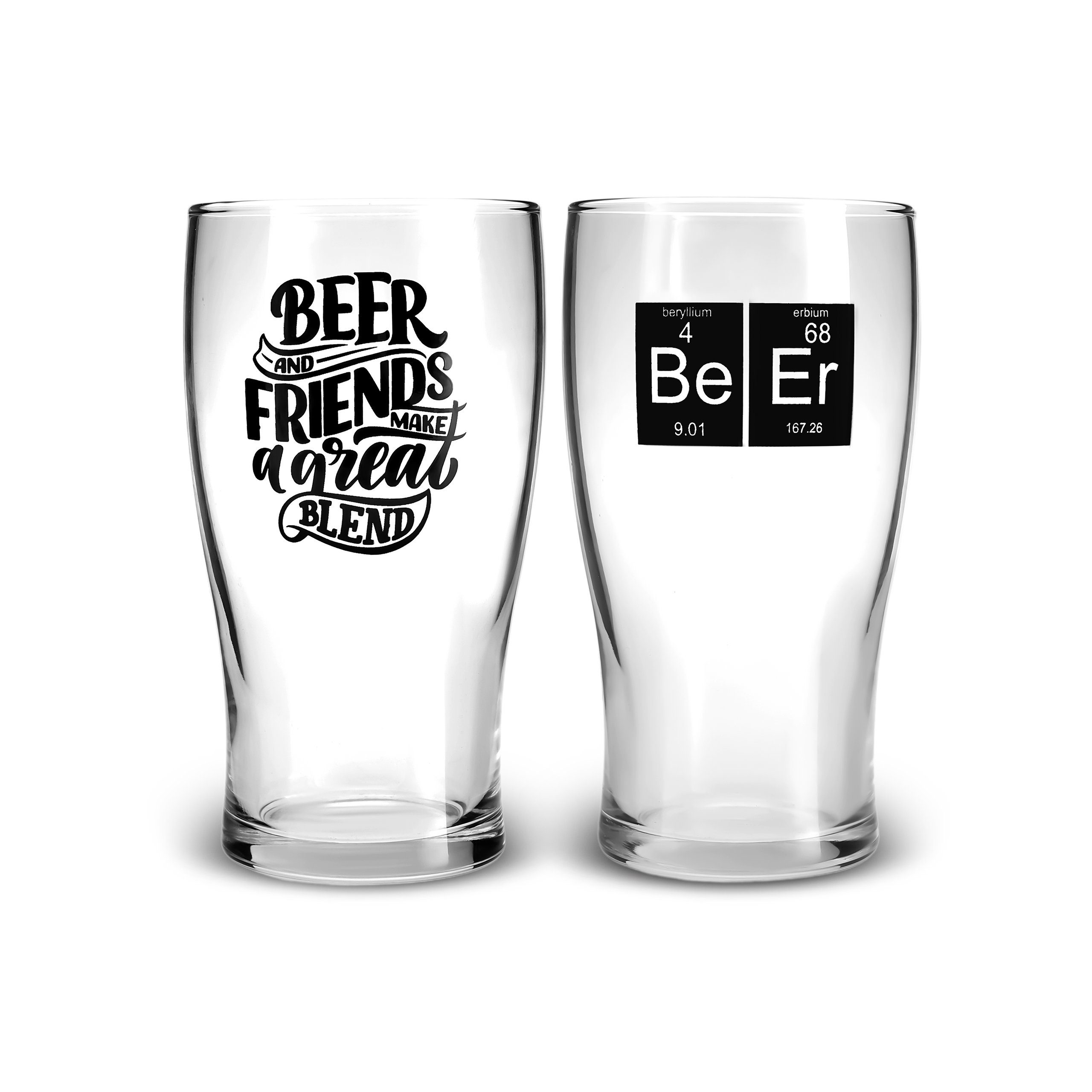2 Glas, Glas Personen, Beerbecher für Bierglas-set 454ml Karaca
