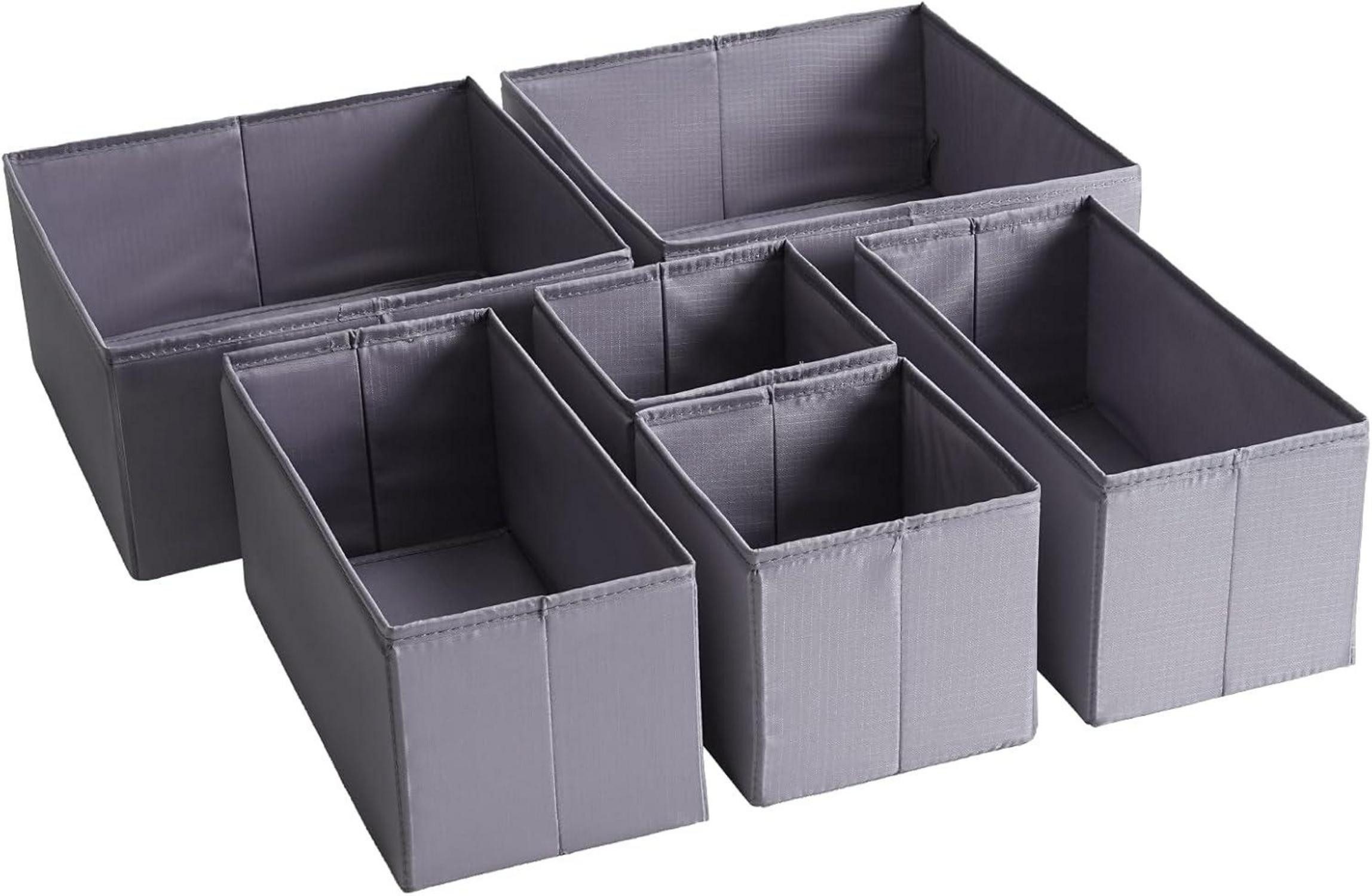 Schubladeneinsatz Schubladen Organizer Set 6er Aufbewahrungsboxen Dunkelgrau Magnetische