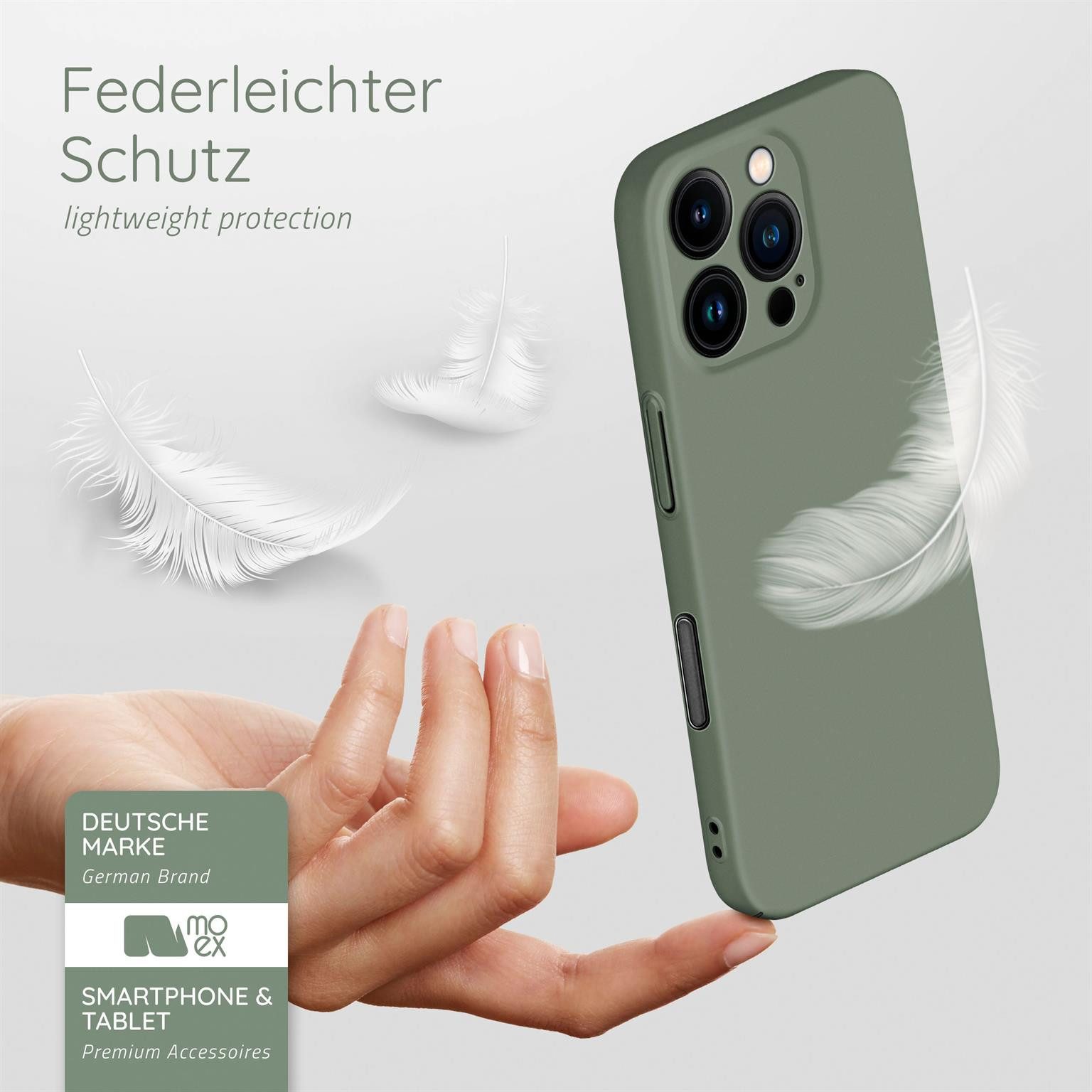 moex Handyhülle moex® Alpha Case für Apple iPhone 16 Pro, Hülle ultra dünn, Hardcase Back Cover, Schutzhülle Minimalistisch