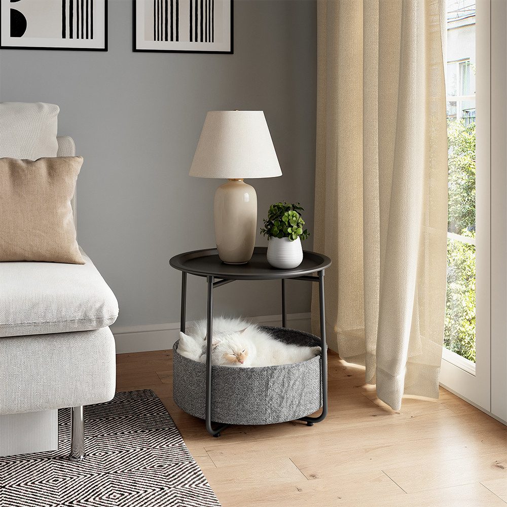 Vicco Couchtisch Liva, Schwarz, 47 x 50 cm günstig online kaufen