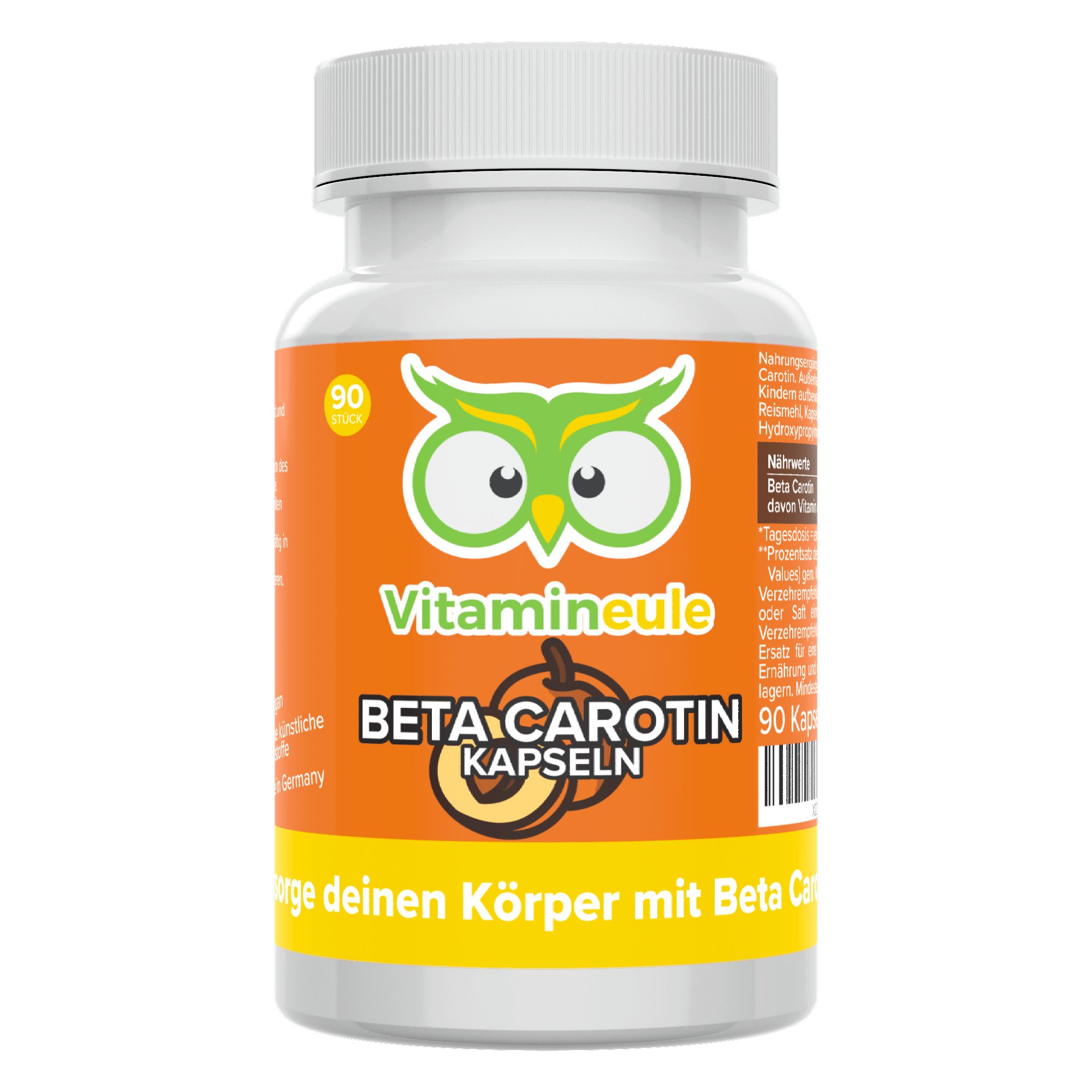 Beta Carotin Kapseln - 30 mg, 50.000 i. E. Beta Carotin - Kapsel