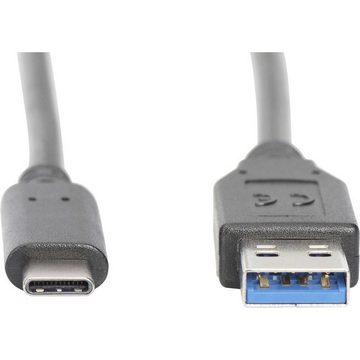 Digitus USB-C® Lade-/Datenkabel (USB 2 Typ-C zu USB A), USB-Kabel, Geschirmt, doppelt geschirmt