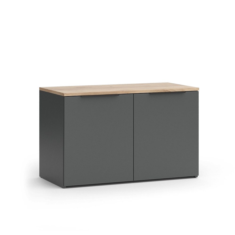Vicco Kommode Wido, Anthrazit/Sonoma, 80 x 50 cm mit 2 Türen (1 St)