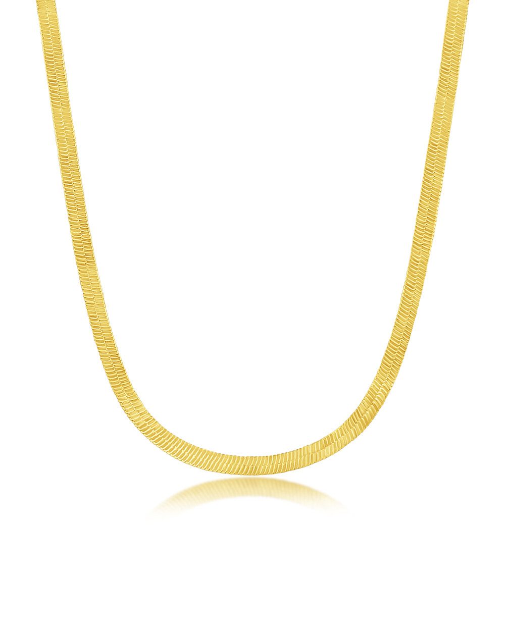 DANIEL CLIFFORD Schlangenkette 'Janine' Damen Halskette Silber 925 18 Karat vergoldet Snake (inkl. Verpackung), größenverstellbare Schlangenkette perfekt für den Layering-Look