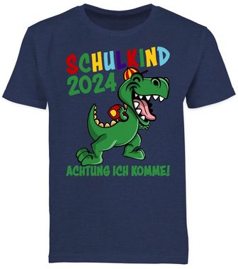 Shirtracer T-Shirt Schulkind 2024 Achtung ich komme! - bunt Einschulung Junge Schulanfang Geschenke