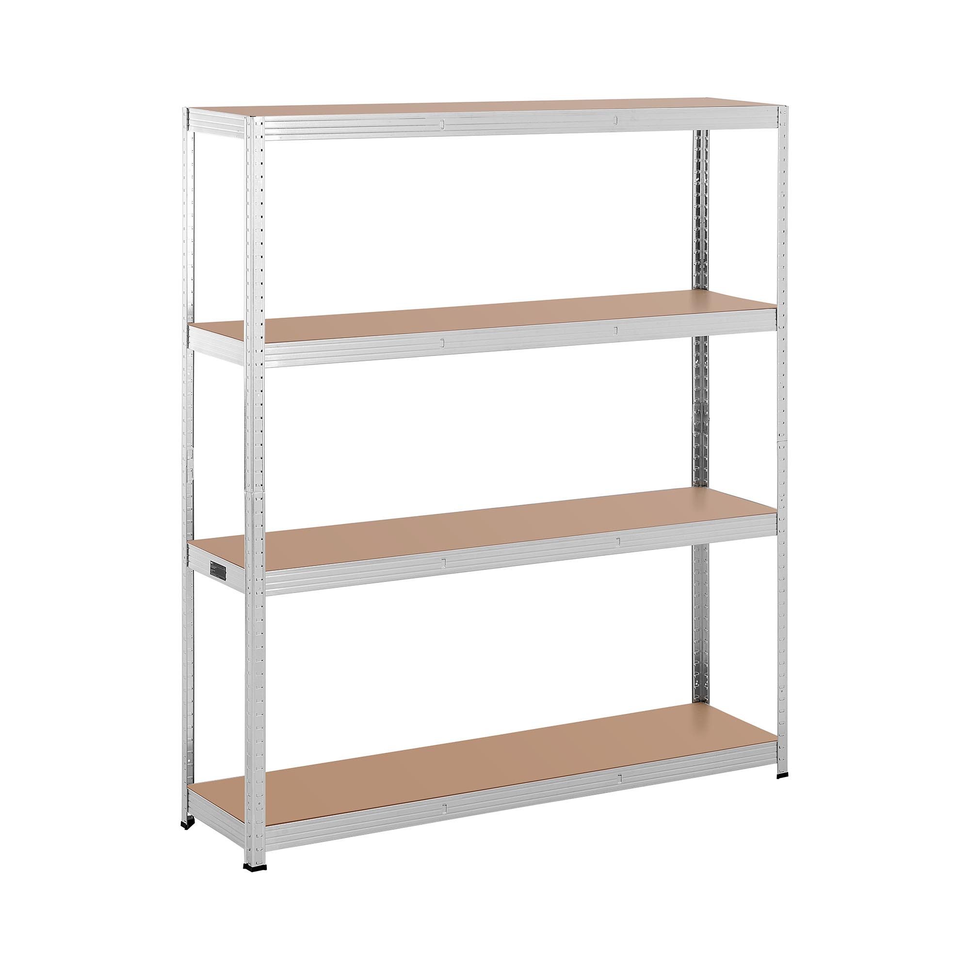 MSW Schwerlastregal Metallregal Kellerregal 160 x 40 x 180 cm für 4 x 150 kg grau, verschiedene Größen