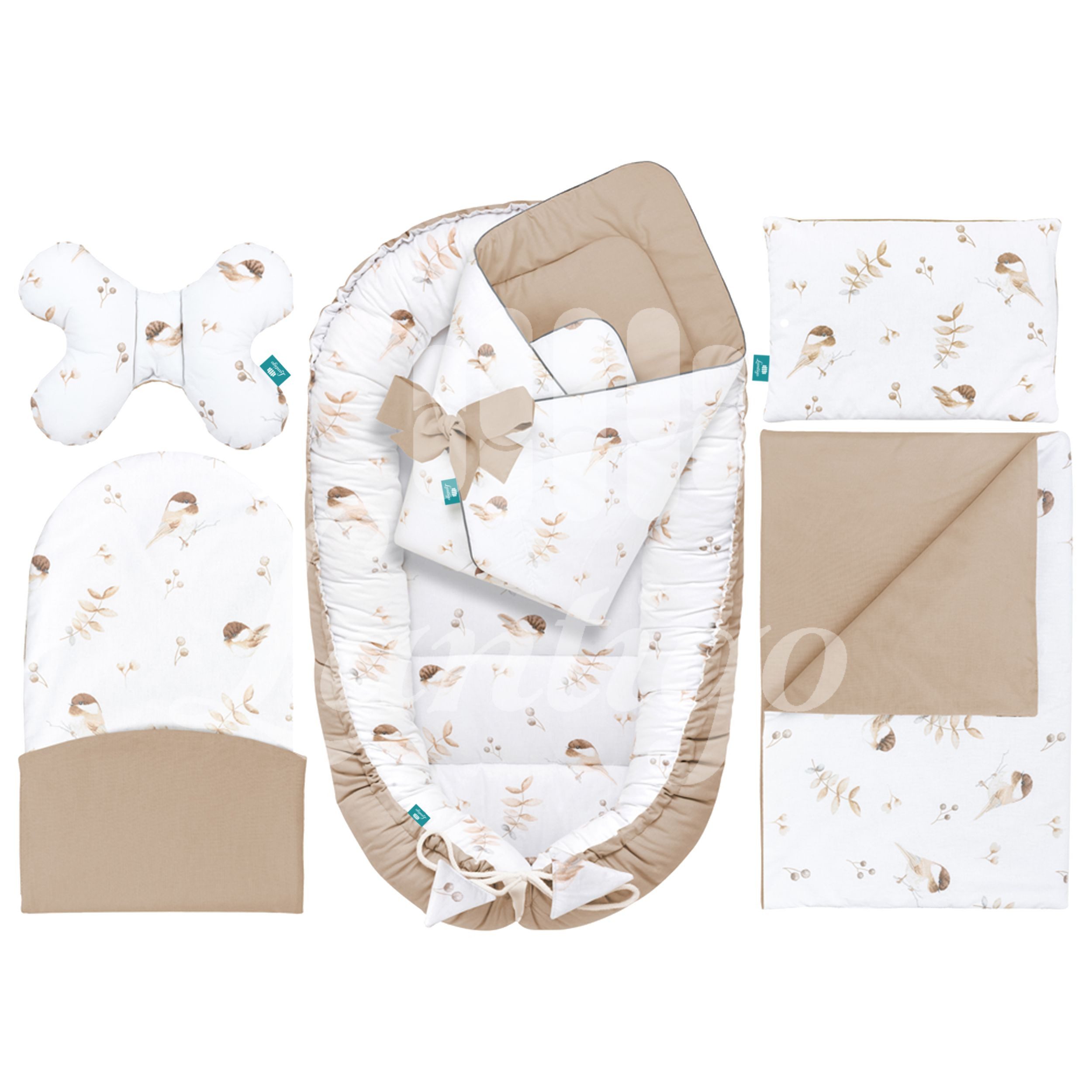 Bettnestchen Babynest Set für Neugeborene, Babynestchen Baby Erstausstattung