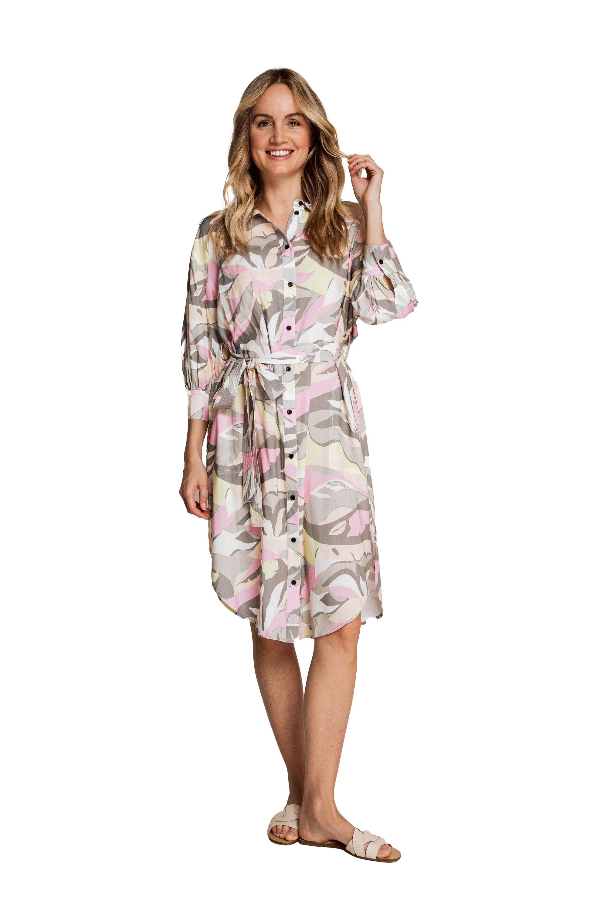 Shirtkleid Blusenkleid ZHBUDAL Grün