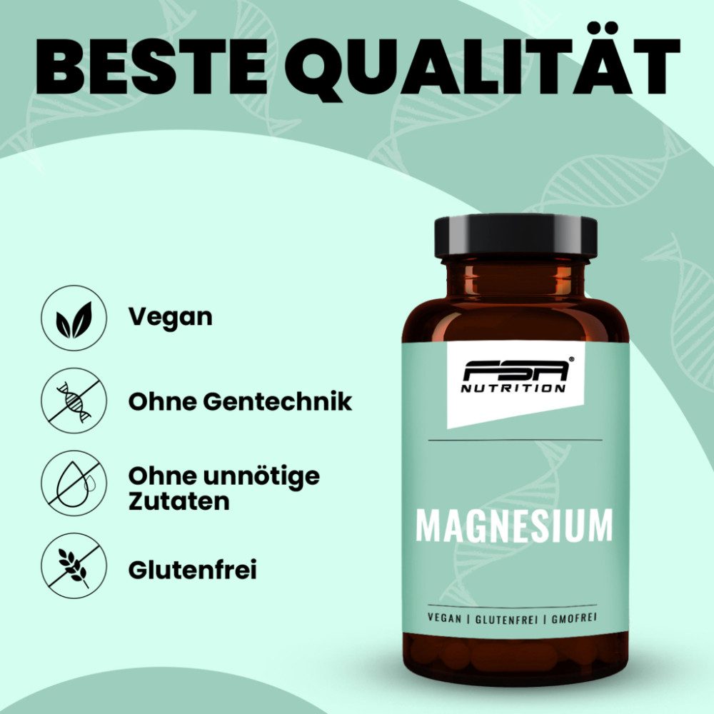 FSA NUTRITION Set Magnesium Bisglycinat 120 Kapseln & Zink Bisglycinat 365 Tabletten Kapseln und Tabletten