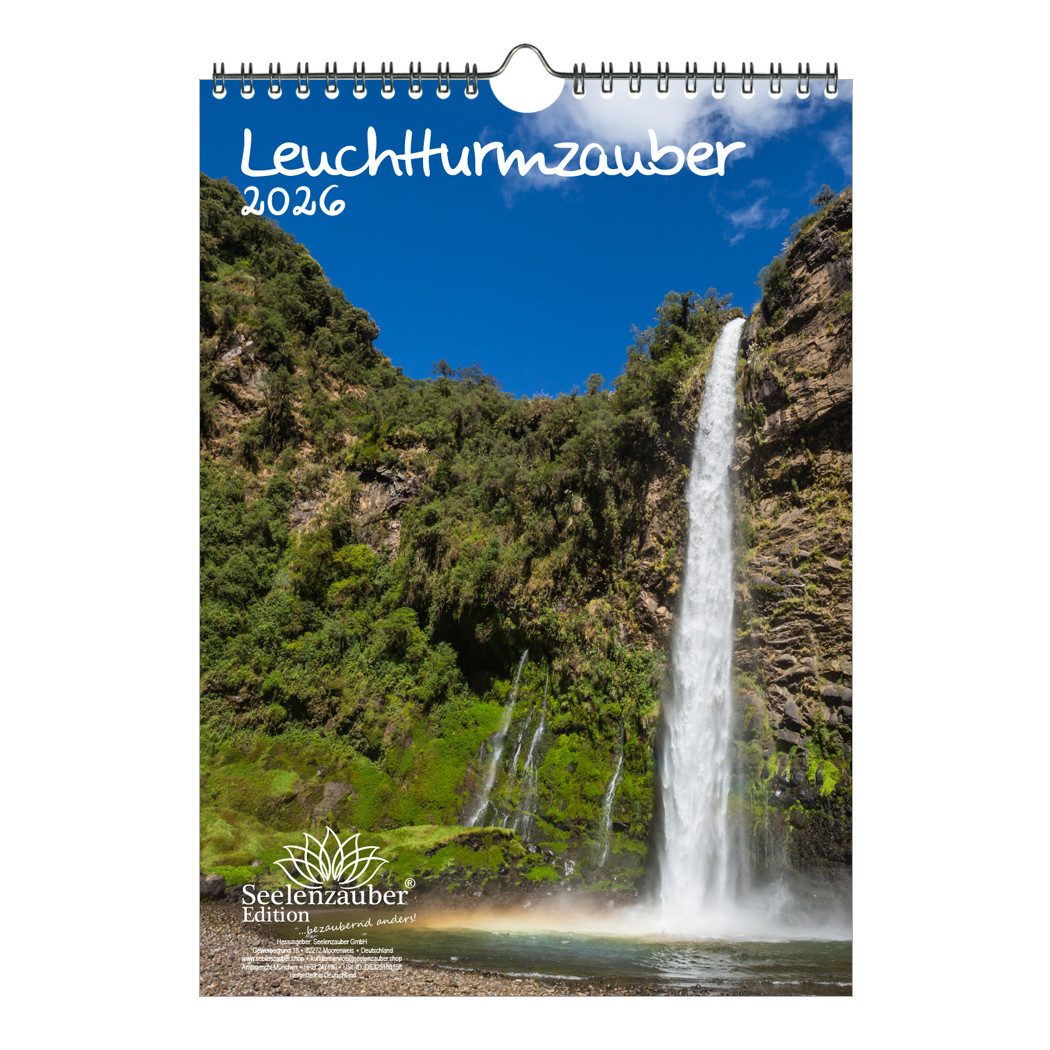 Seelenzauber Настенный календарь Wasserfallzauber DIN A4 Календари für 2026 Wasserfall Wasserfälle
