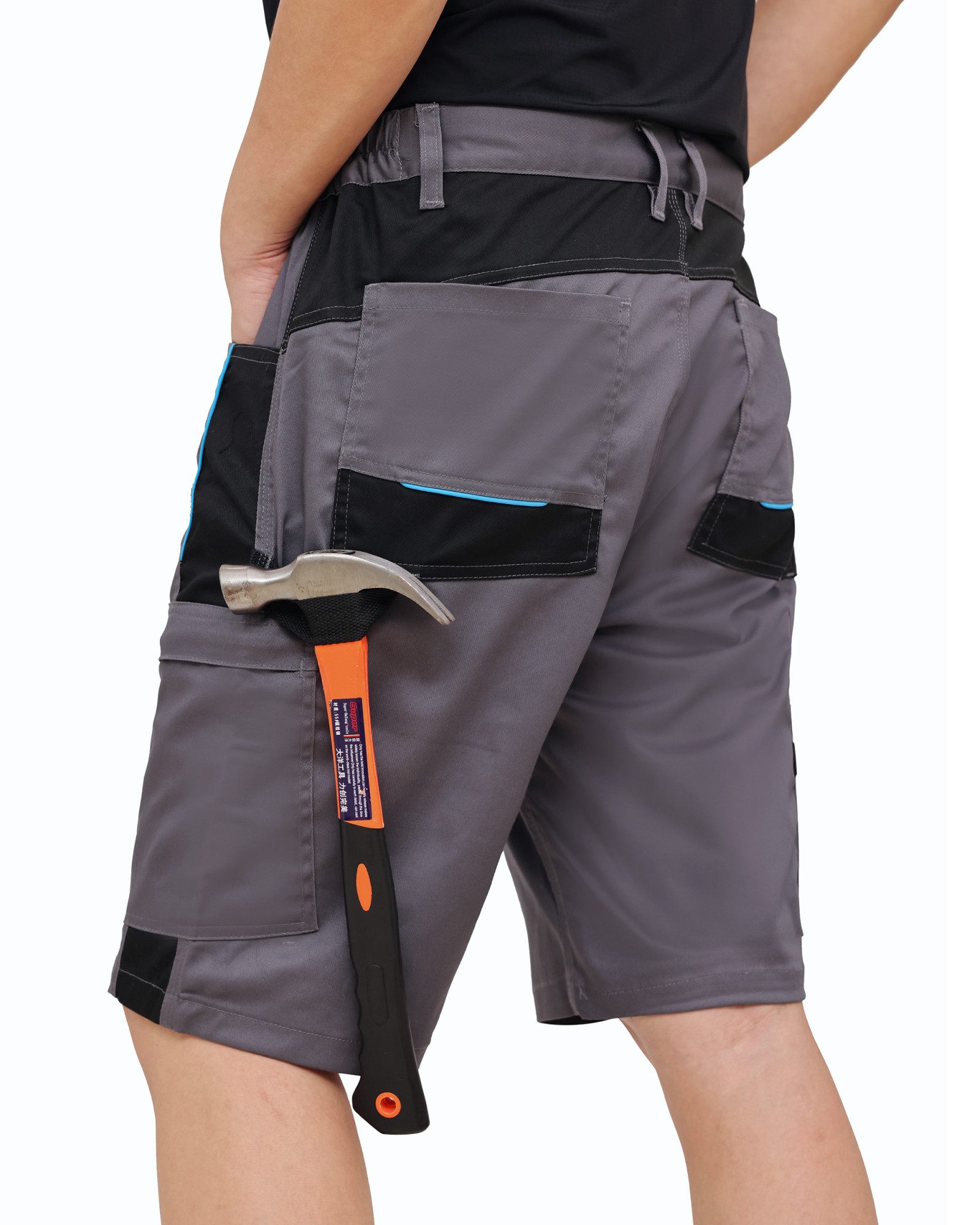 WORK IDEA Arbeitsshorts Herren Stretch-Arbeitsshorts mit zahlreichen Taschen & Werkzeugtaschen (1-tlg)