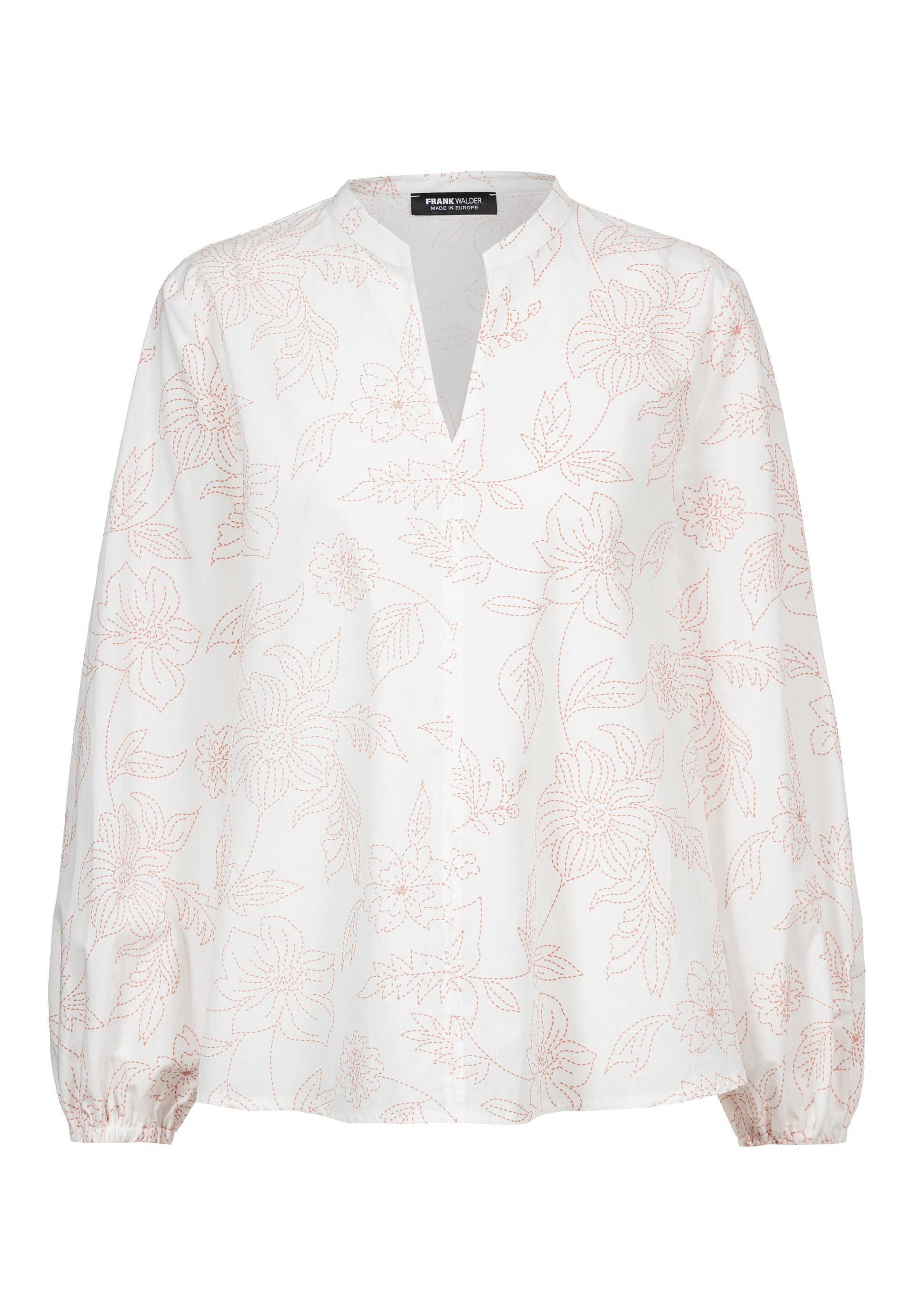 FRANK WALDER Klassische Bluse mit elastischem Ärmelabschluss