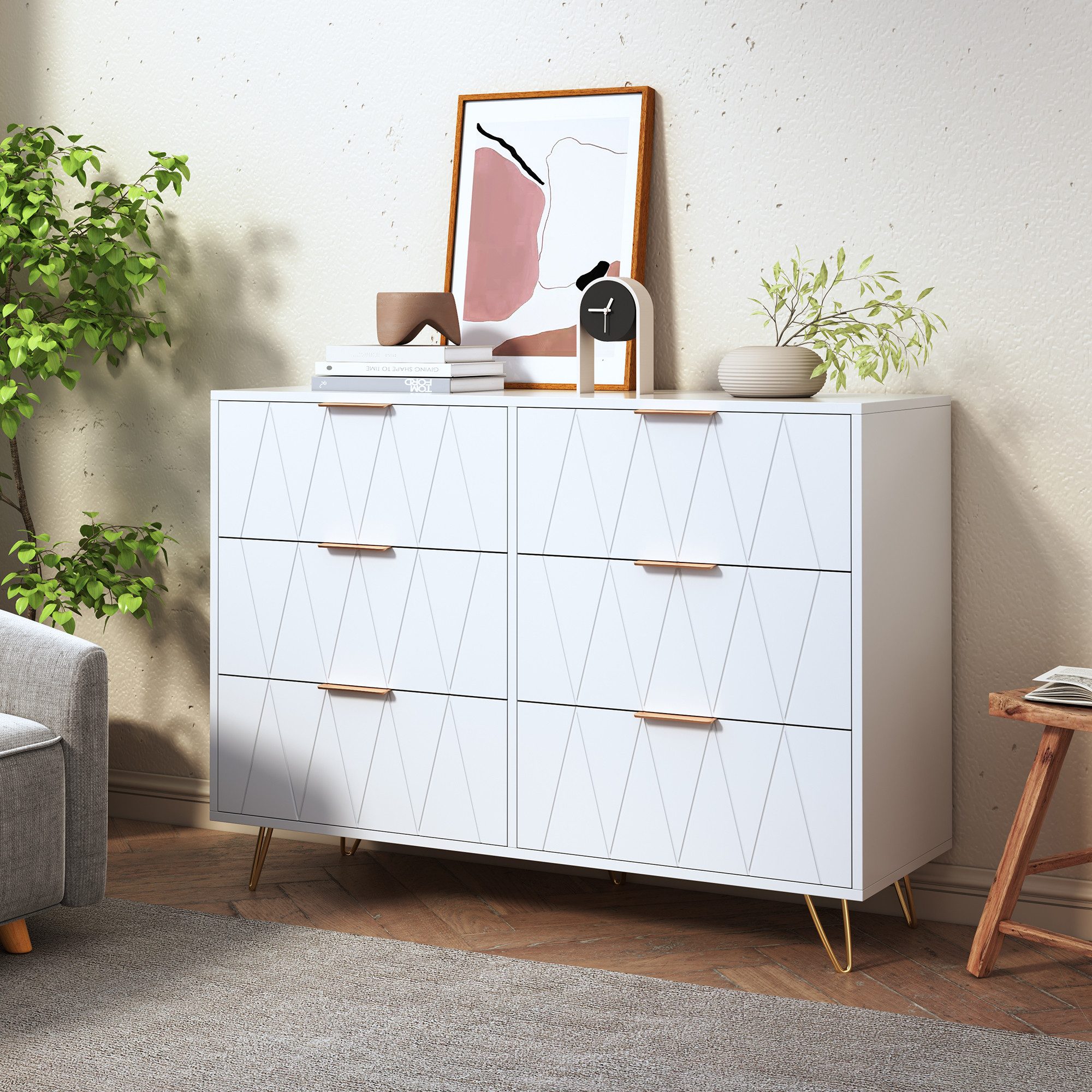 FUROKOY Nachttisch Stauraumschrank Schmal Kommode, Nachtkommode günstig online kaufen