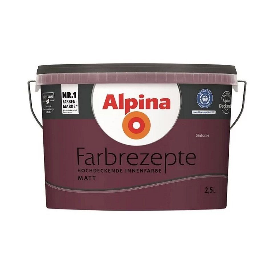 Alpina Wand- und Deckenfarbe Farbrezepte 2,5 Liter Sinfonie Matt. € 30,90, (€ 12,36 pro 1 l).