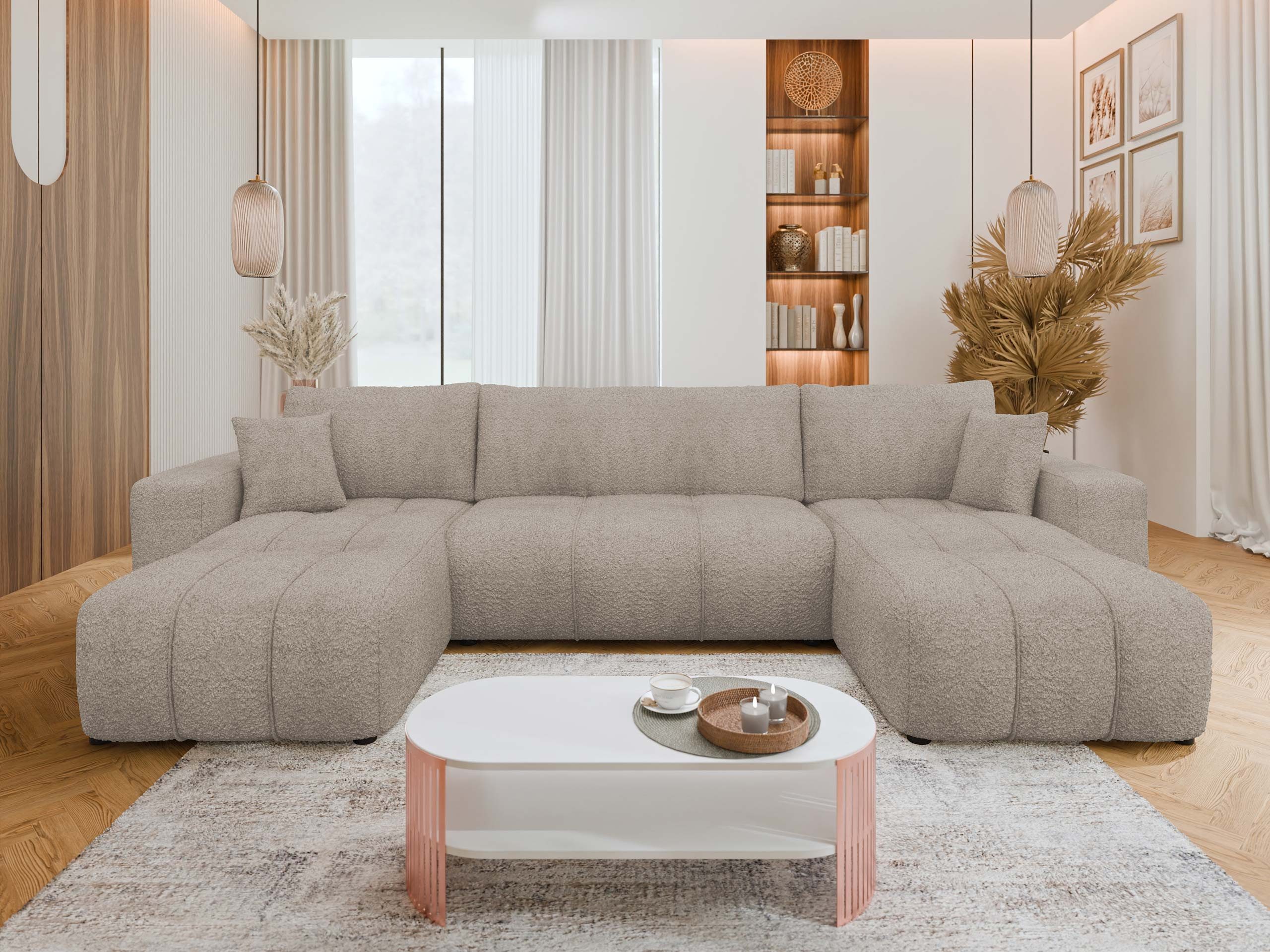 MIRJAN24 Wohnlandschaft Fetrinu U Boucle, mit günstig online kaufen