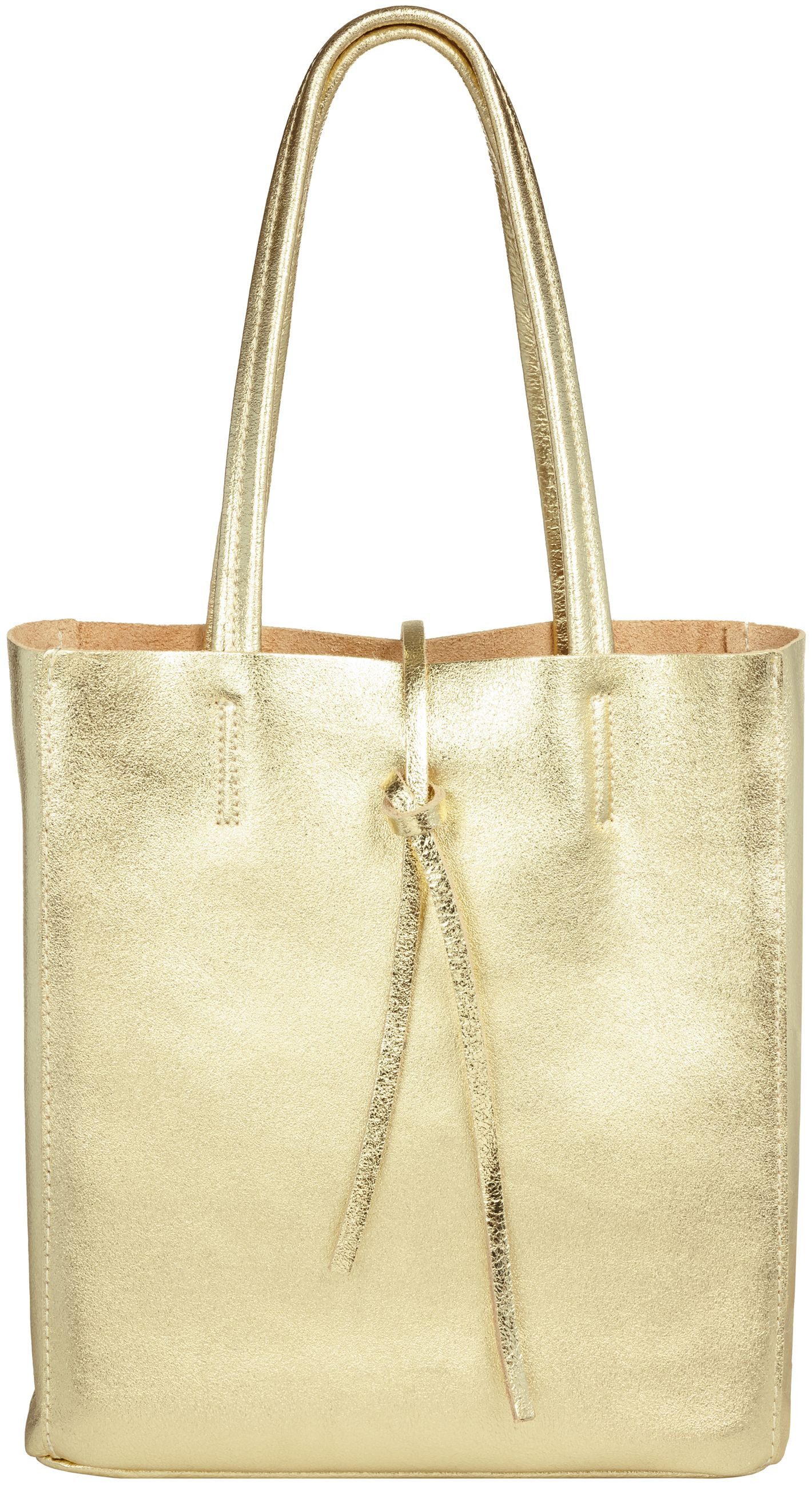 Caspar Schultertasche Mittelgroße Leder Shopper Damen günstig online kaufen