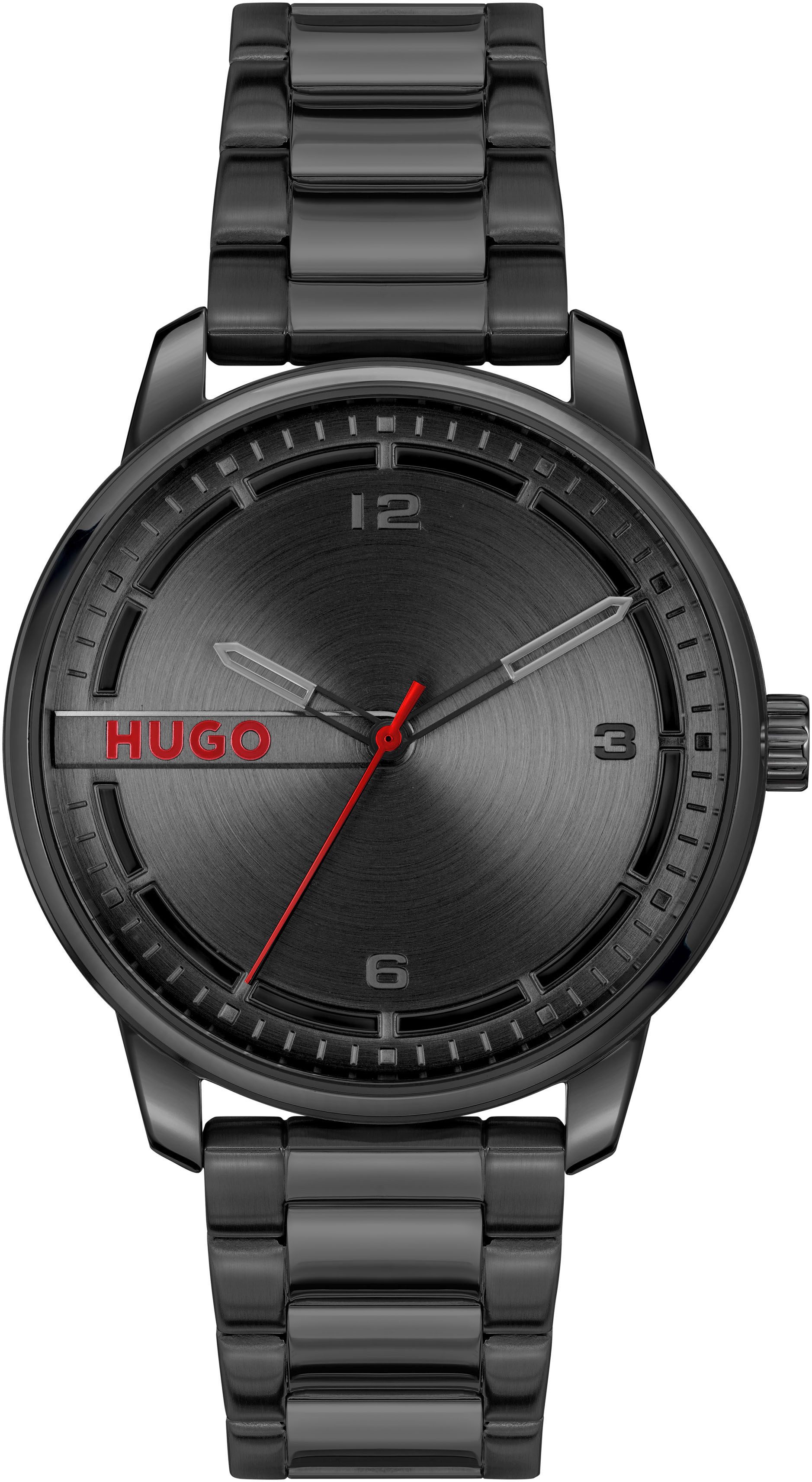HUGO Quarzuhr #STAMP 1530365, Armbanduhr, Herrenuhr, analog, Edelstahlarmba günstig online kaufen