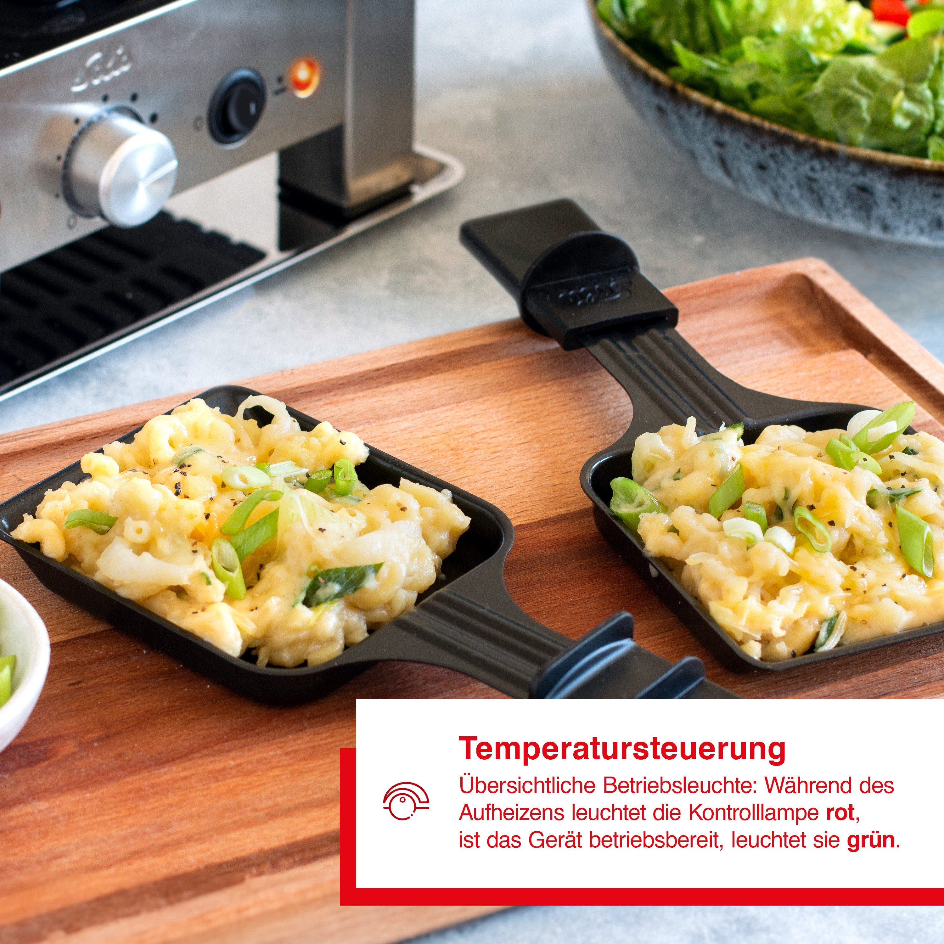 SOLIS OF SWITZERLAND Raclette, 8 Raclettepfännchen, 1400 W