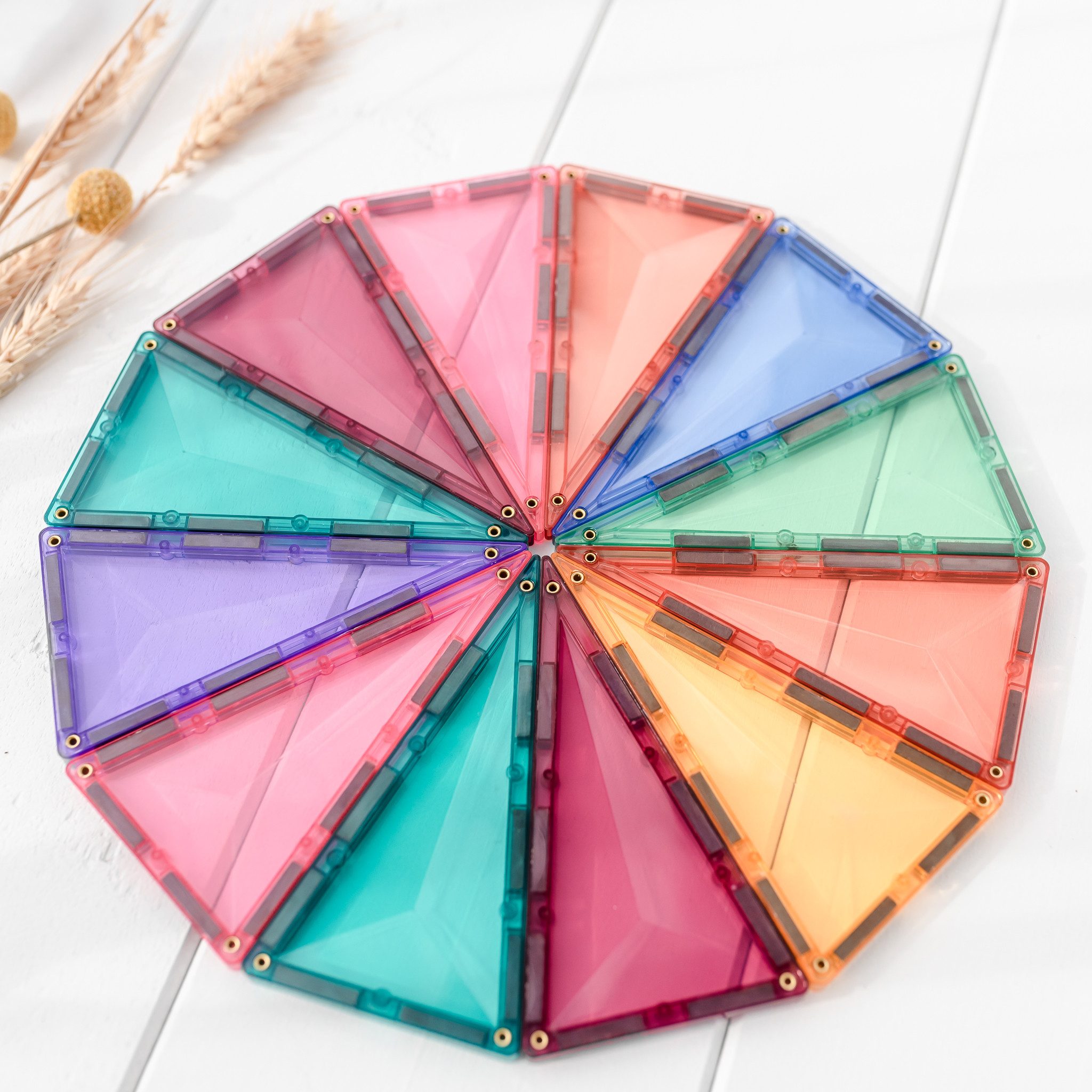 Connetix CONNETIX Magnetbausteine Pastel Mega Pack – 202 Teile für Kreativspaß Magnetspielbausteine, (Open Play, 202 Teile), ab 3 Jahre