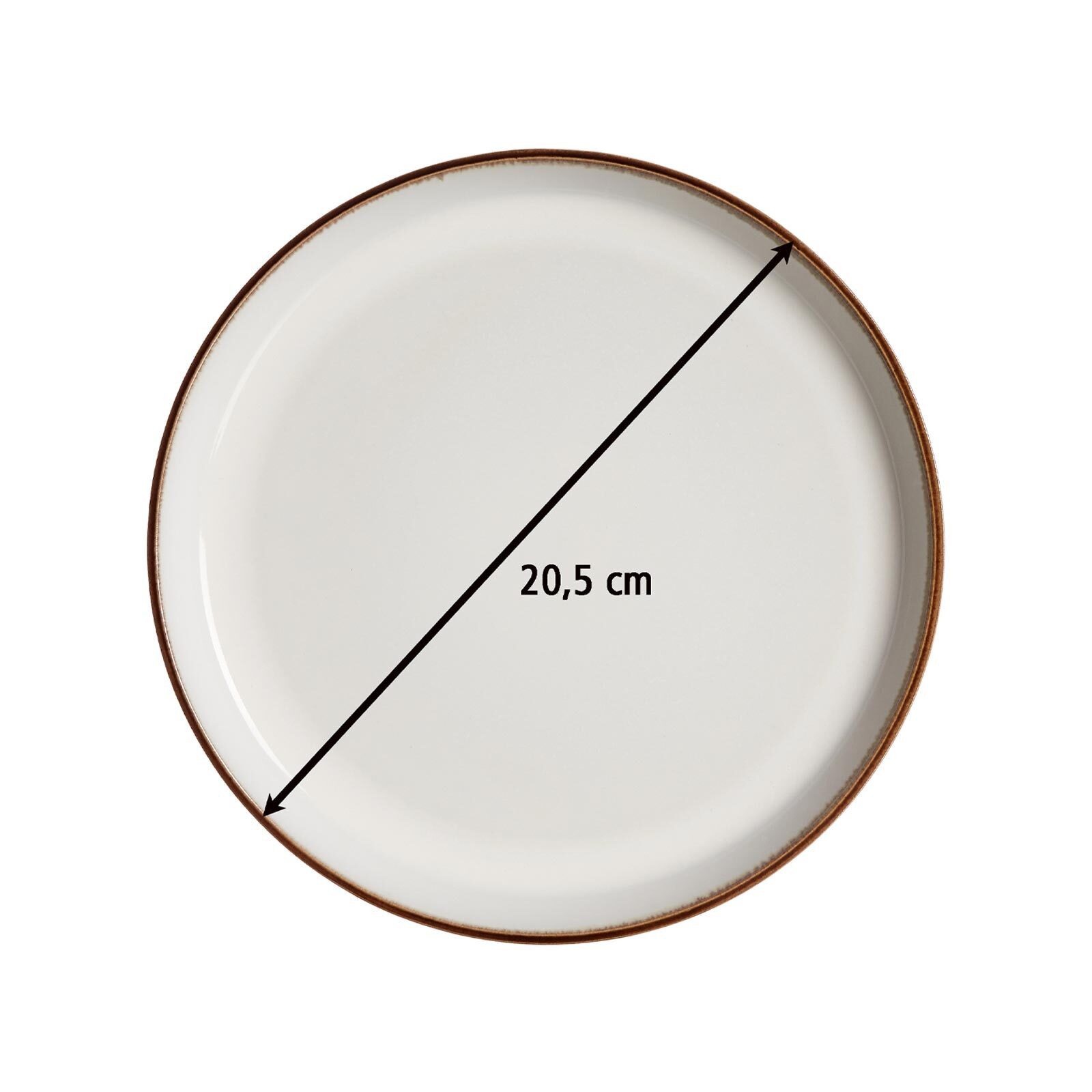 Ritzenhoff & Breker Frühstücksteller Visby Dessert-Teller ø 20,5 cm 8er Set, (8 St)