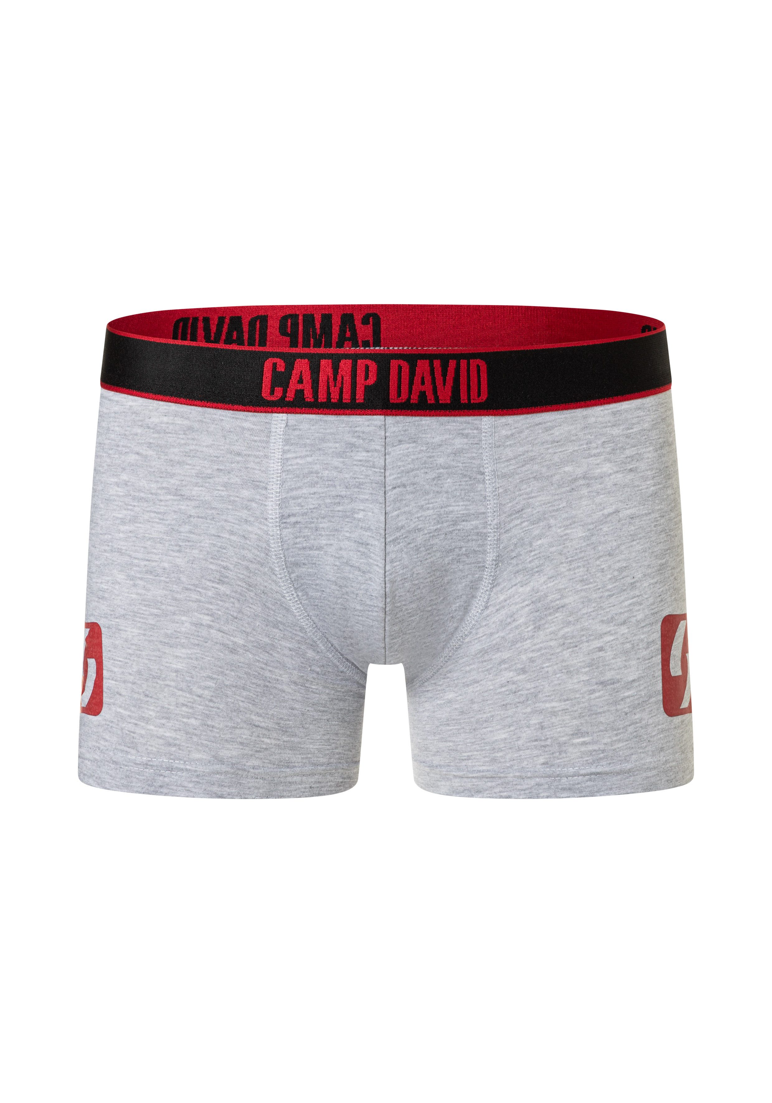 CAMP DAVID Boxershorts casual (2er Pack) Boxershorts, mit doppellagiger Tasche, aus gekämmter Baumwolle – Bild 3 von 4
