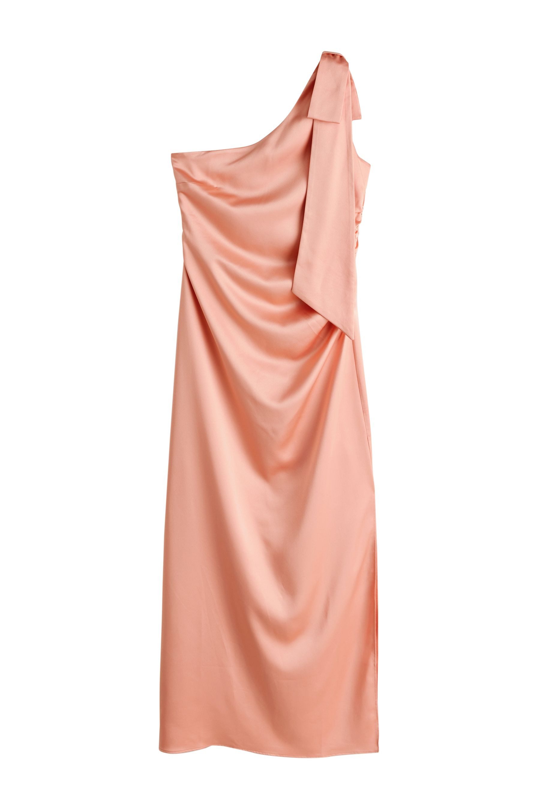 Next One-Shoulder-Kleid Brautjungfern-Maxikleid mit Schulterschleife (1-tlg)
