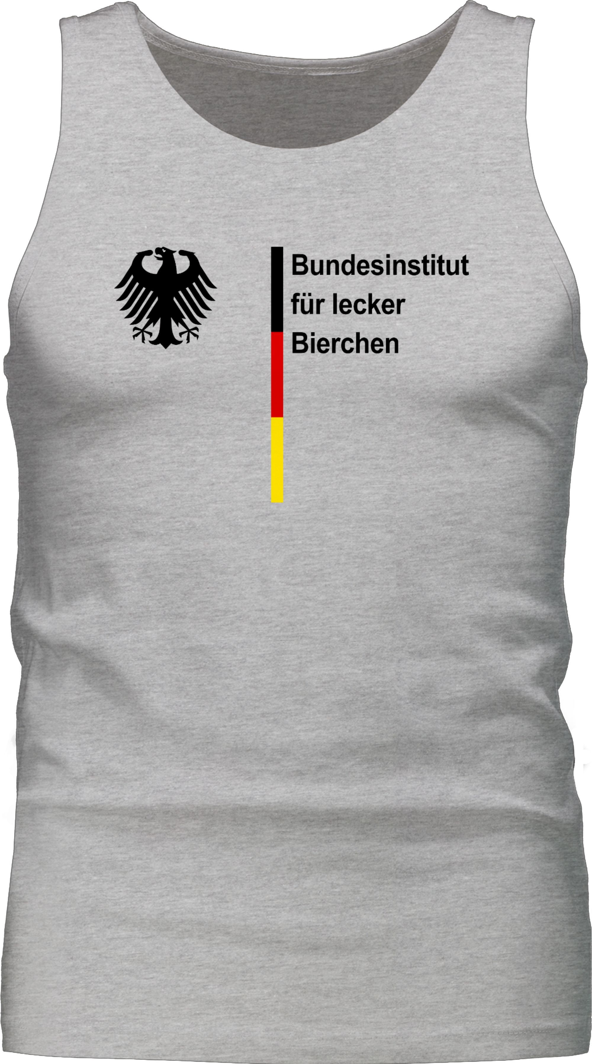 Shirtracer Tanktop Bundesinstitut für lecker Bierchen, Bier Saufen Sauf Malle Bierliebha 2026 Fussball WM Fanartikel