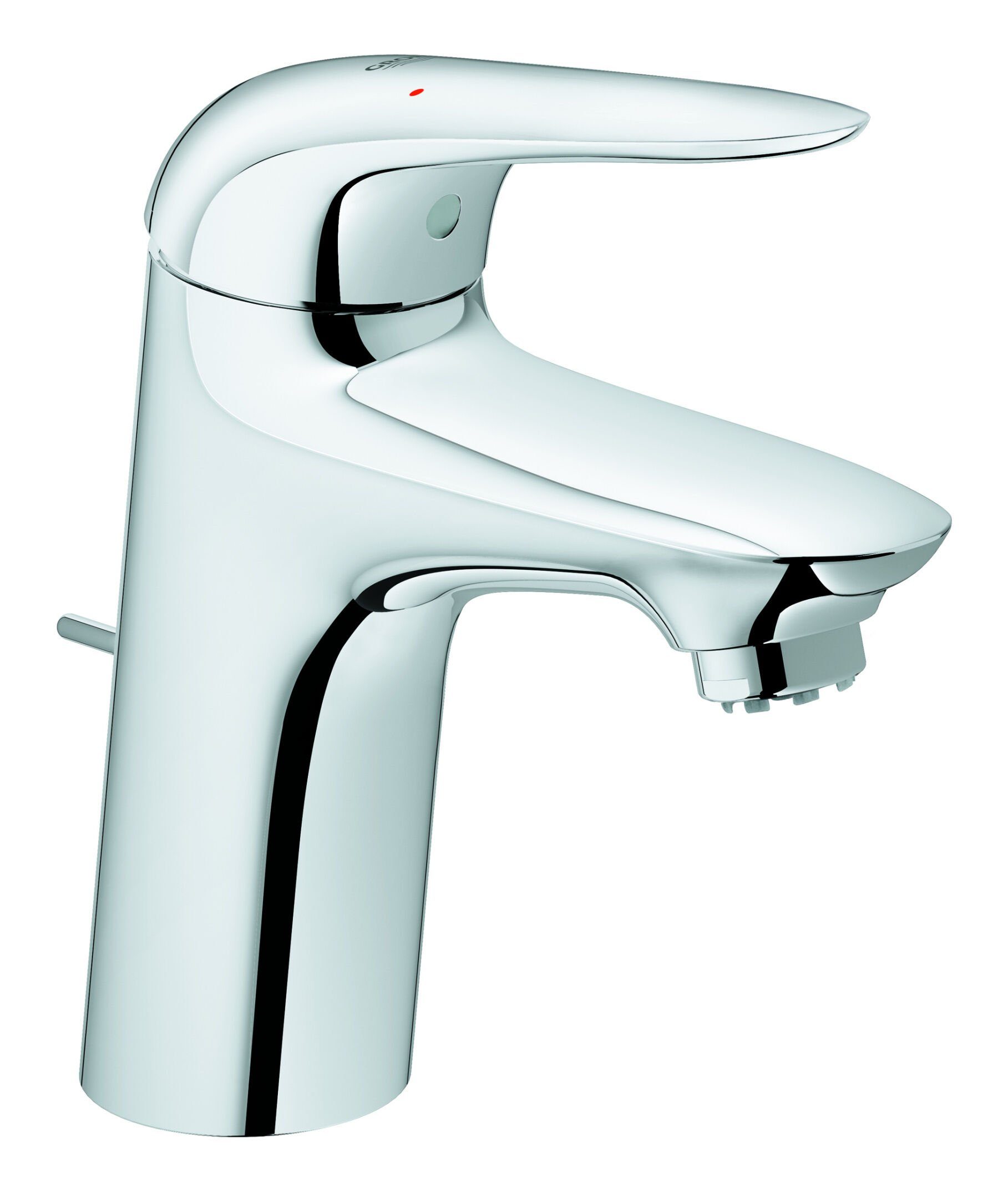 Grohe Waschtischarmatur Eurostyle Einhand Niederdruck mit Zugstangen-Ablaufgarnitur S-Size - Chrom