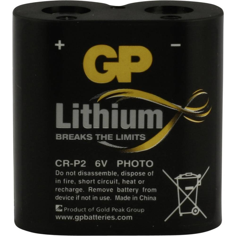 Gp Lithium Fotobatterie CR-P2 (CRP-2 / CR2P2), 6V GPCRP2STD093C1 Fotobatterie