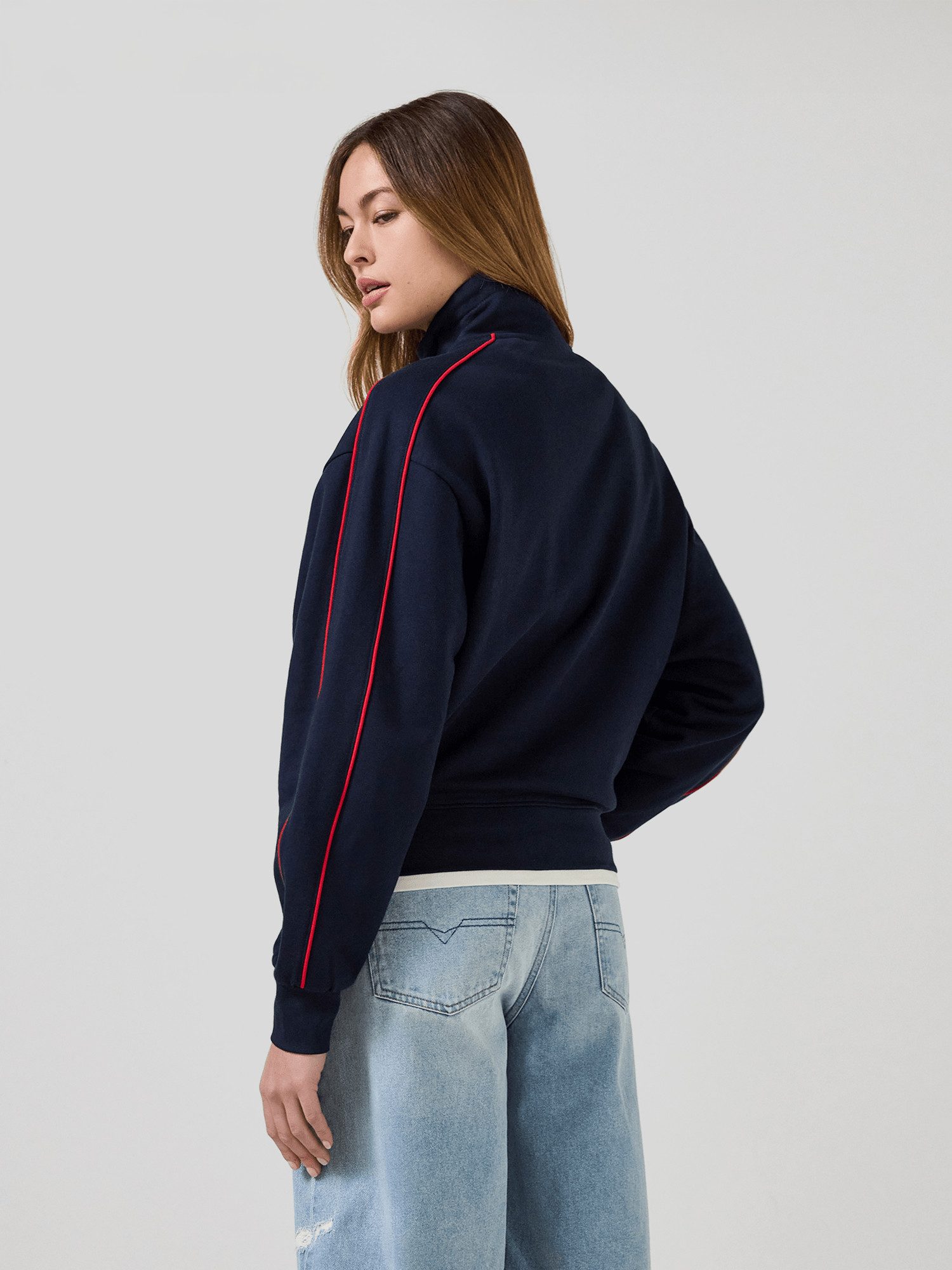 FC Bayern München Sweatshirt FC Bayern München, Half-Zip Pullover Essentials, Damen, Navy