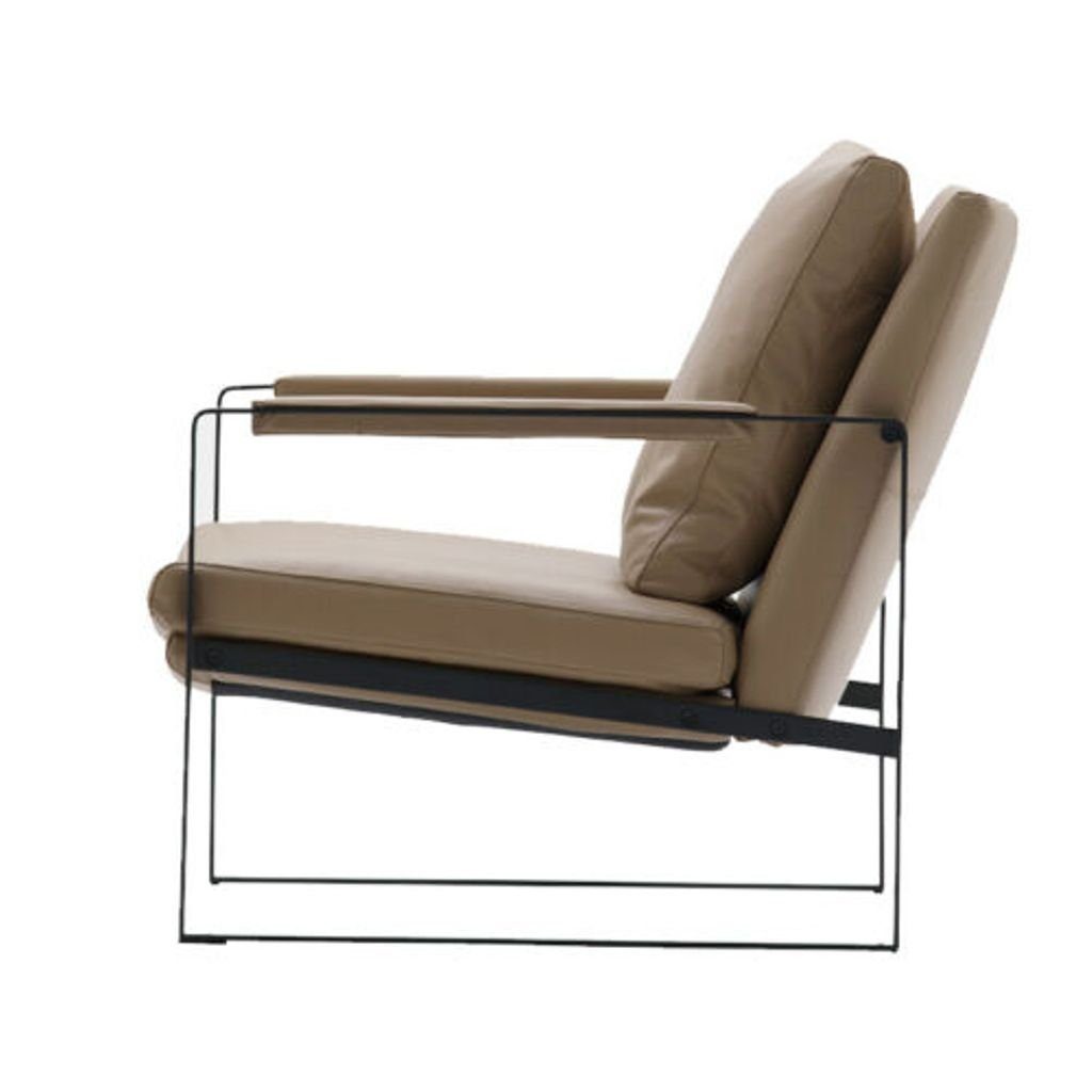 JVmoebel Loungesessel, Loungesessel 1 Sofa MBKSD1709 Sitzer Fernseh Grau Club Lounge Relax
