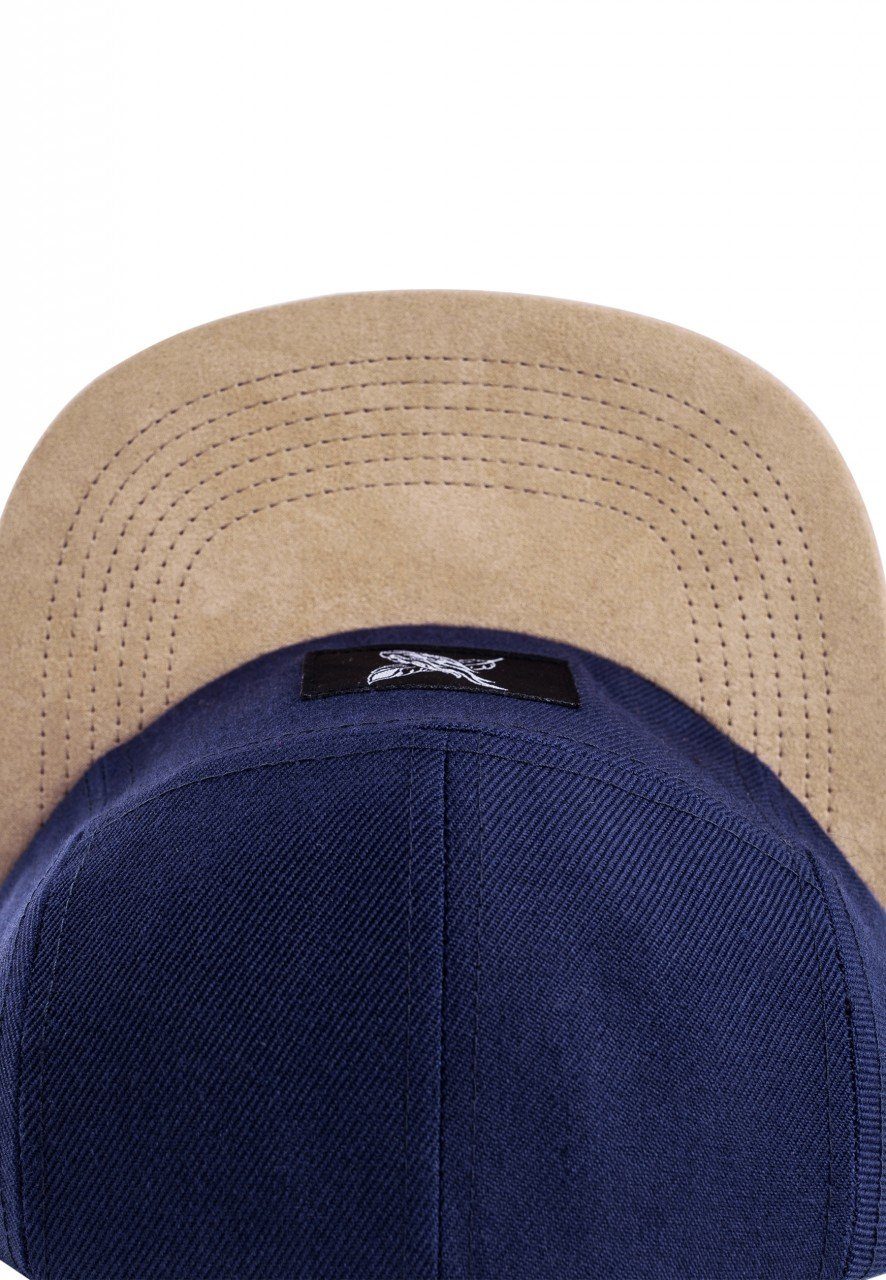 Blackskies Snapback Cap Port Royale 5-Panel Cap - Blau-Suede