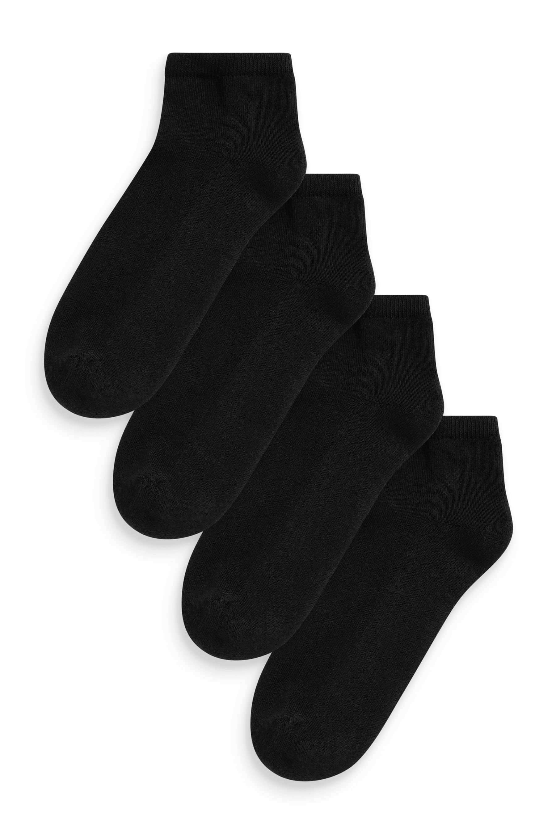 Next Sneakersocken Black (1-Paar) Sneakersocken mit 4er-Pack Sohle, gepolsterter