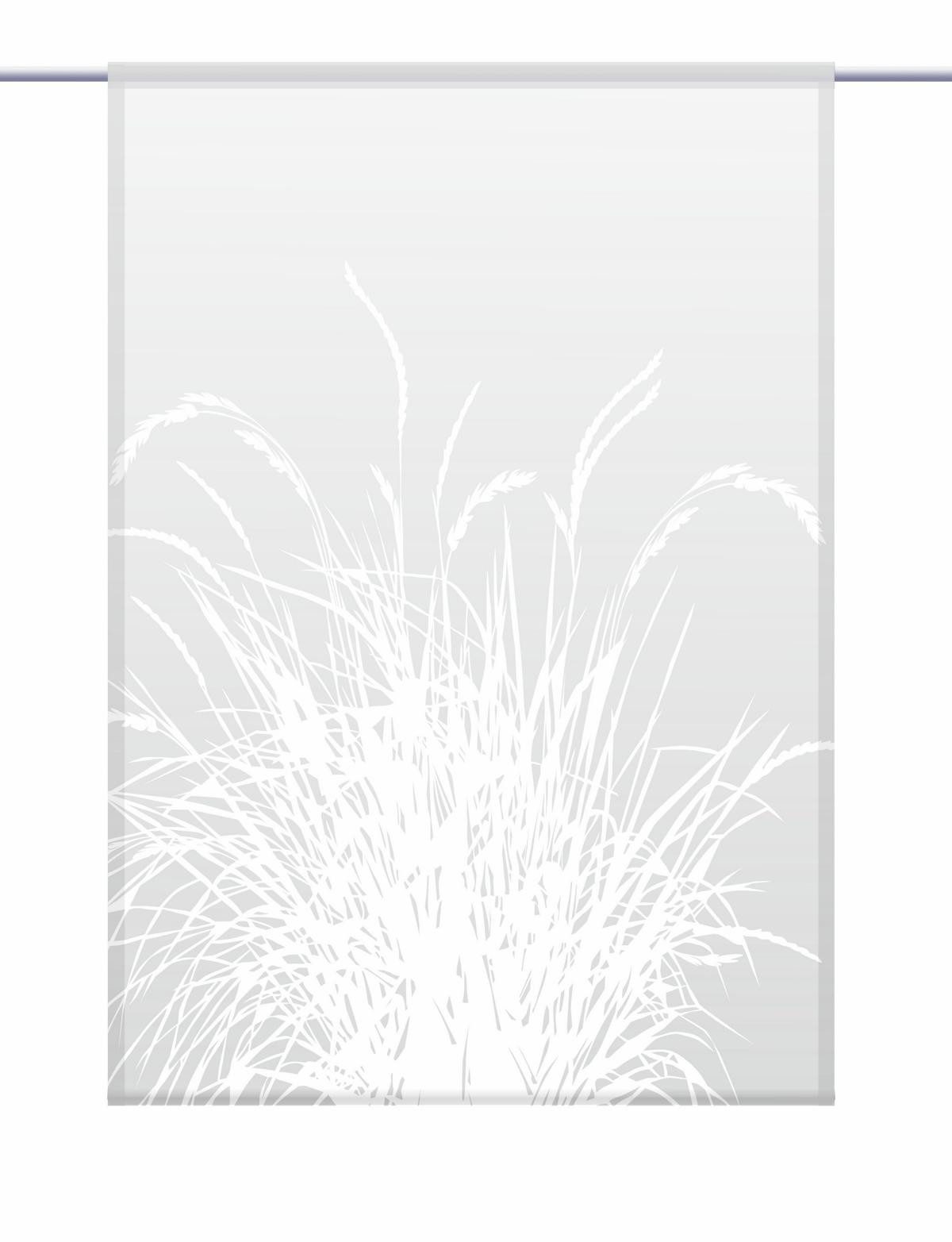 gardinen-for-life Scheibengardine Reed 24 - lichtgrau - eckiger Scheibenhän günstig online kaufen