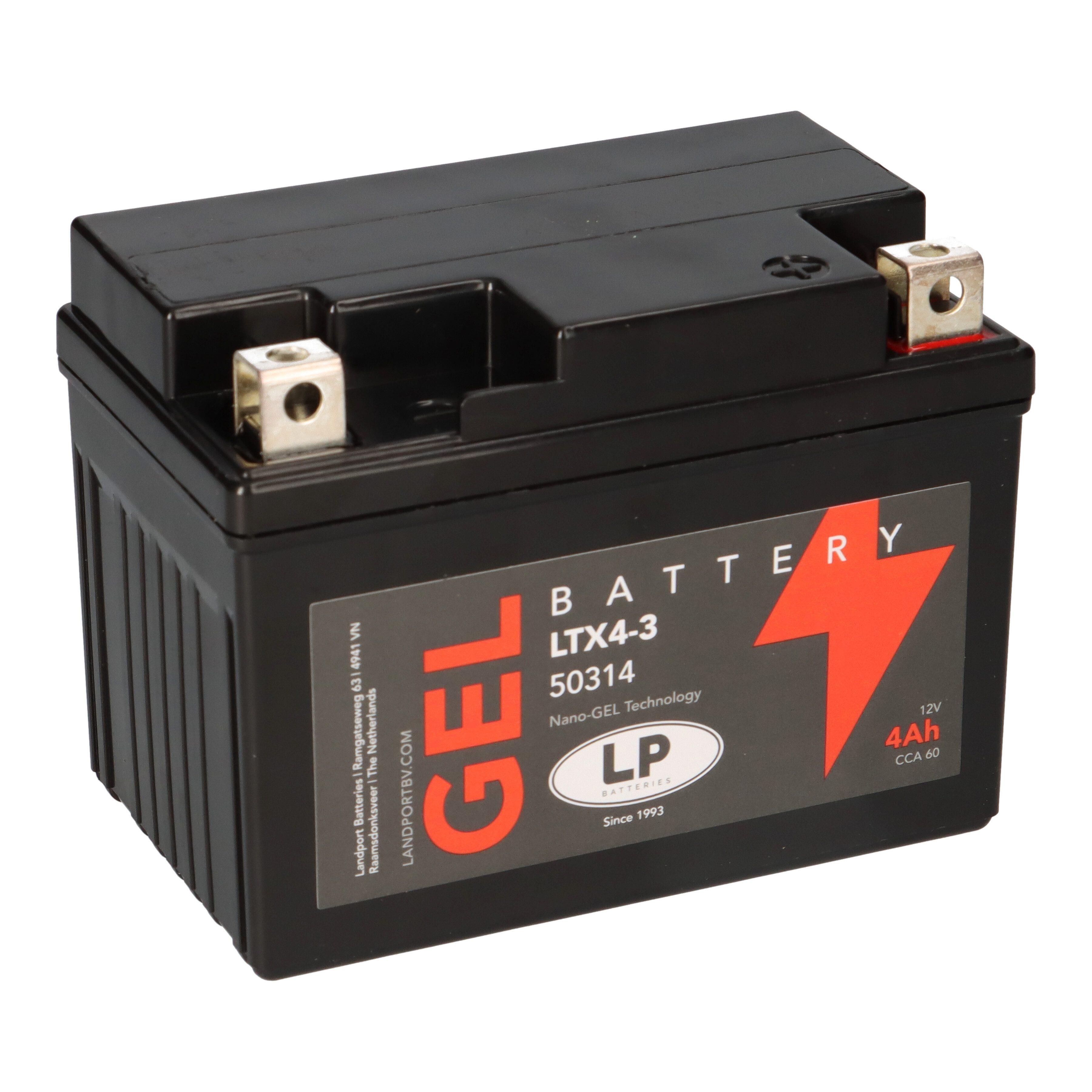 Akkuman.de Batterie 12V 4Ah für Motorrad Startbatterie MG LTX4-3 Bleiakkus