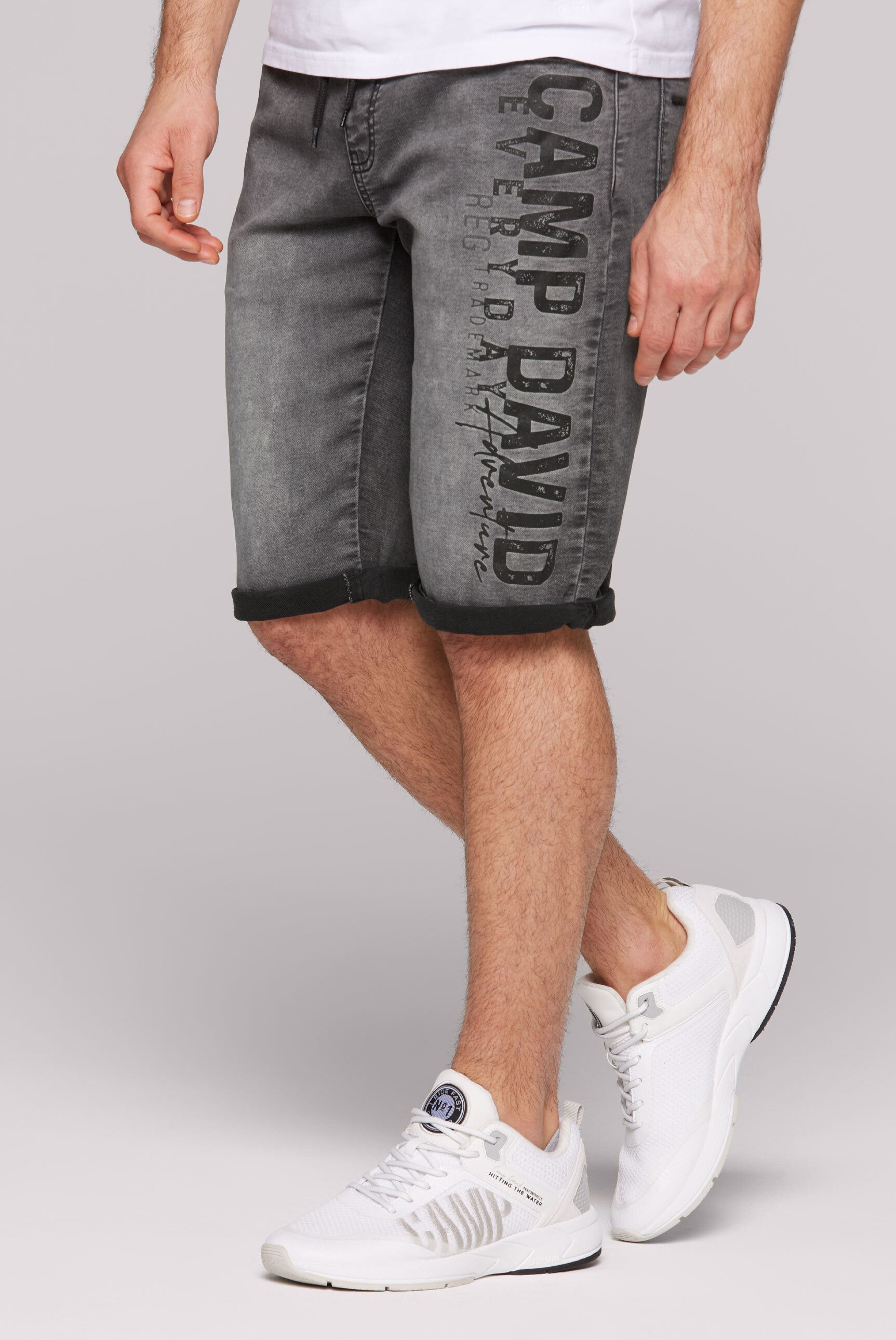 CAMP DAVID Jeansshorts mit Elastikbund