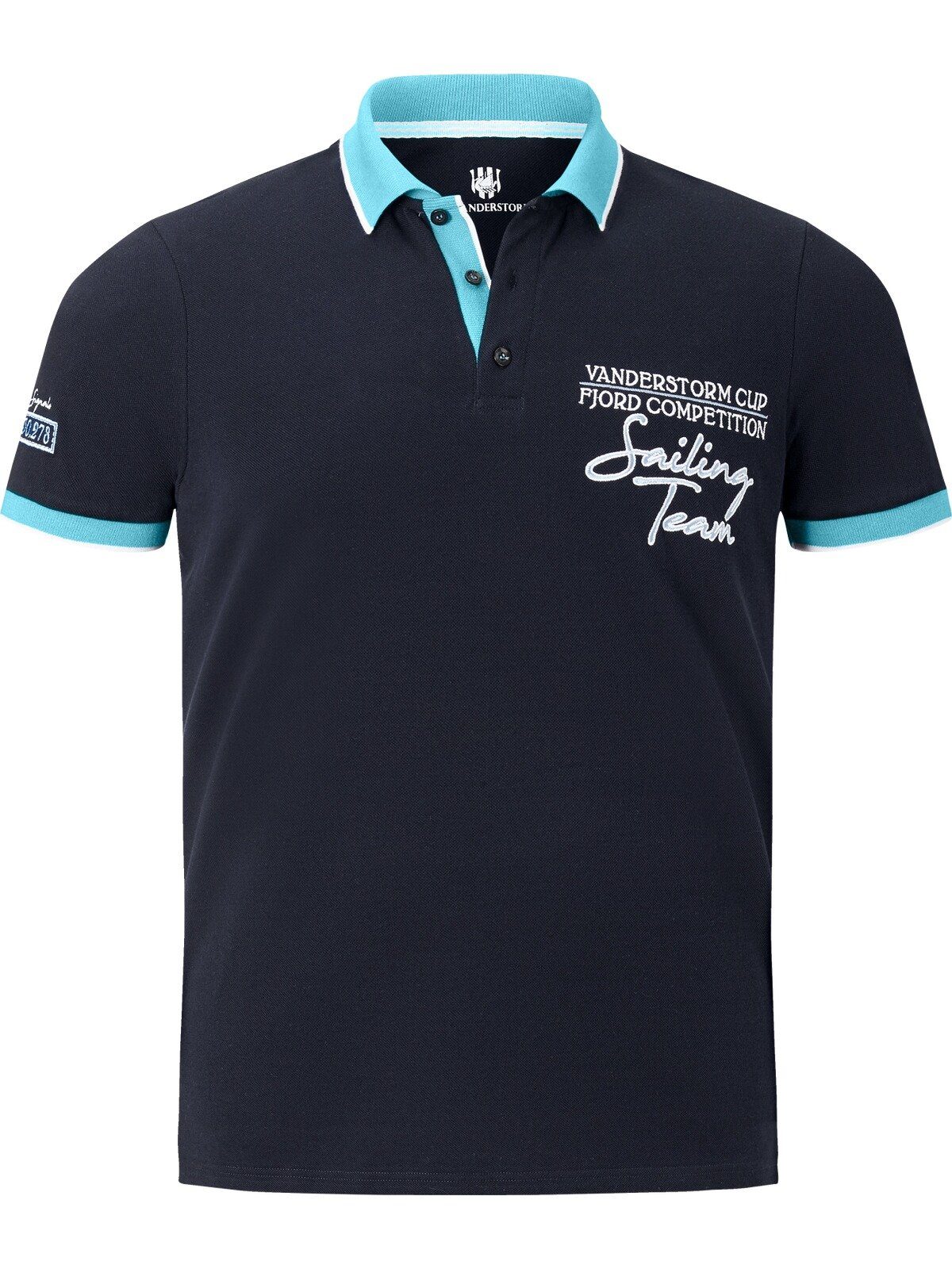 Jan Vanderstorm Poloshirt IWAR mit abgestimmten Kontrasten