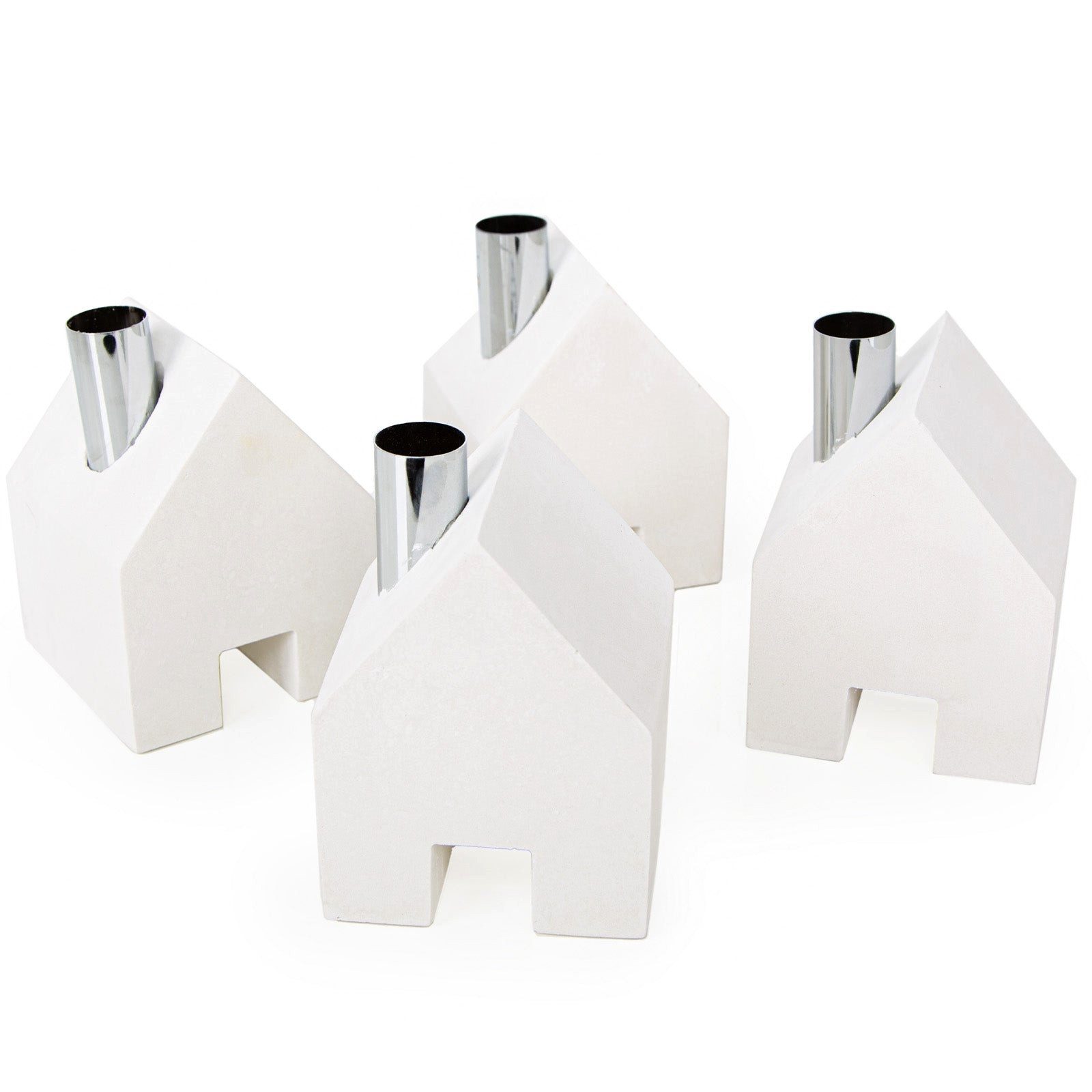 Logbuch-Verlag Dekofigur 4 Beton Kerzenhalter für Stabkerzen Adventskranz H günstig online kaufen