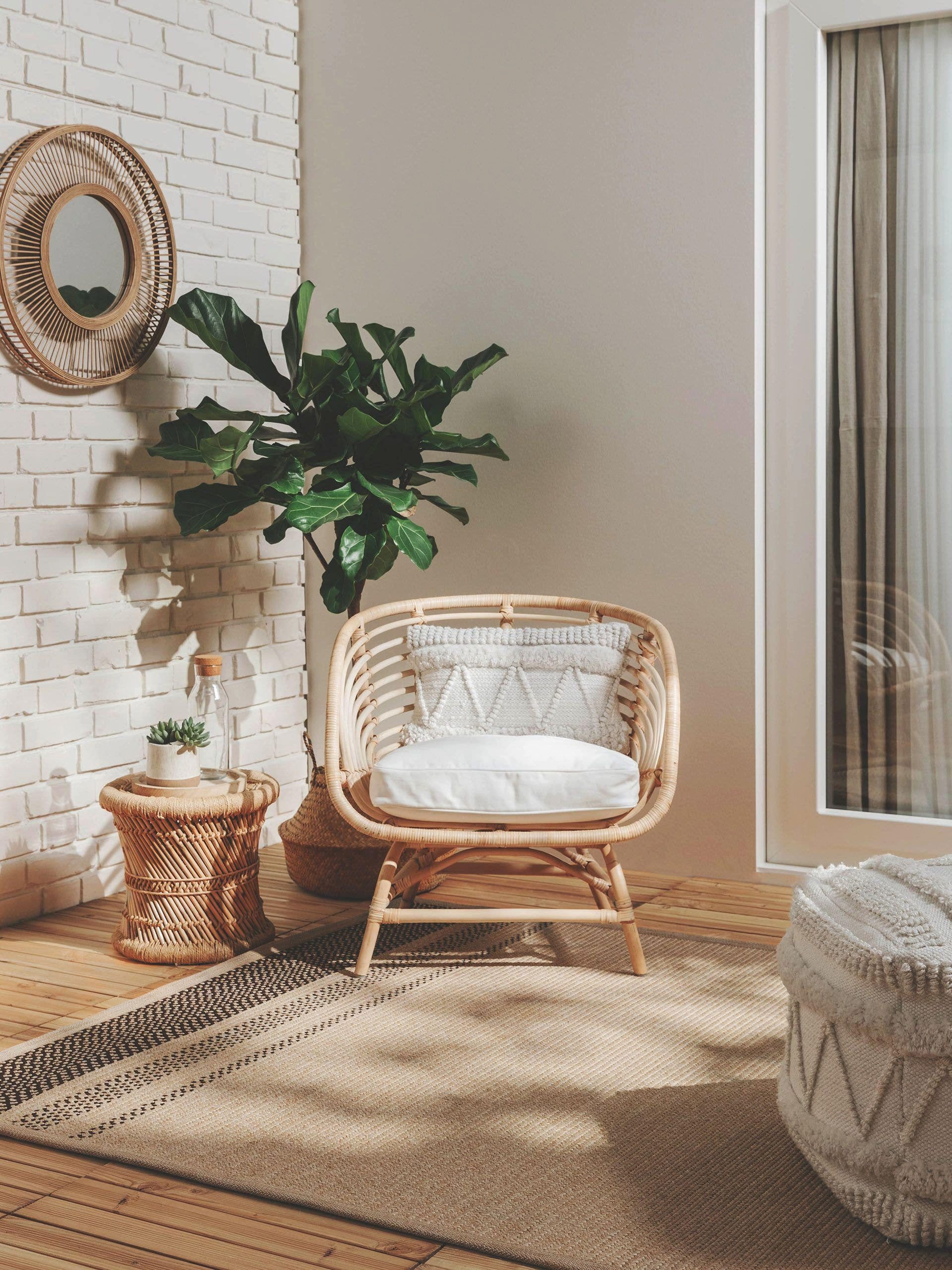 benuta Outdoorteppich Nandi, rechteckig, Höhe: 5 mm, In- & Outdoorteppich, Robust für Garten, Terrasse, Balkon, Küche