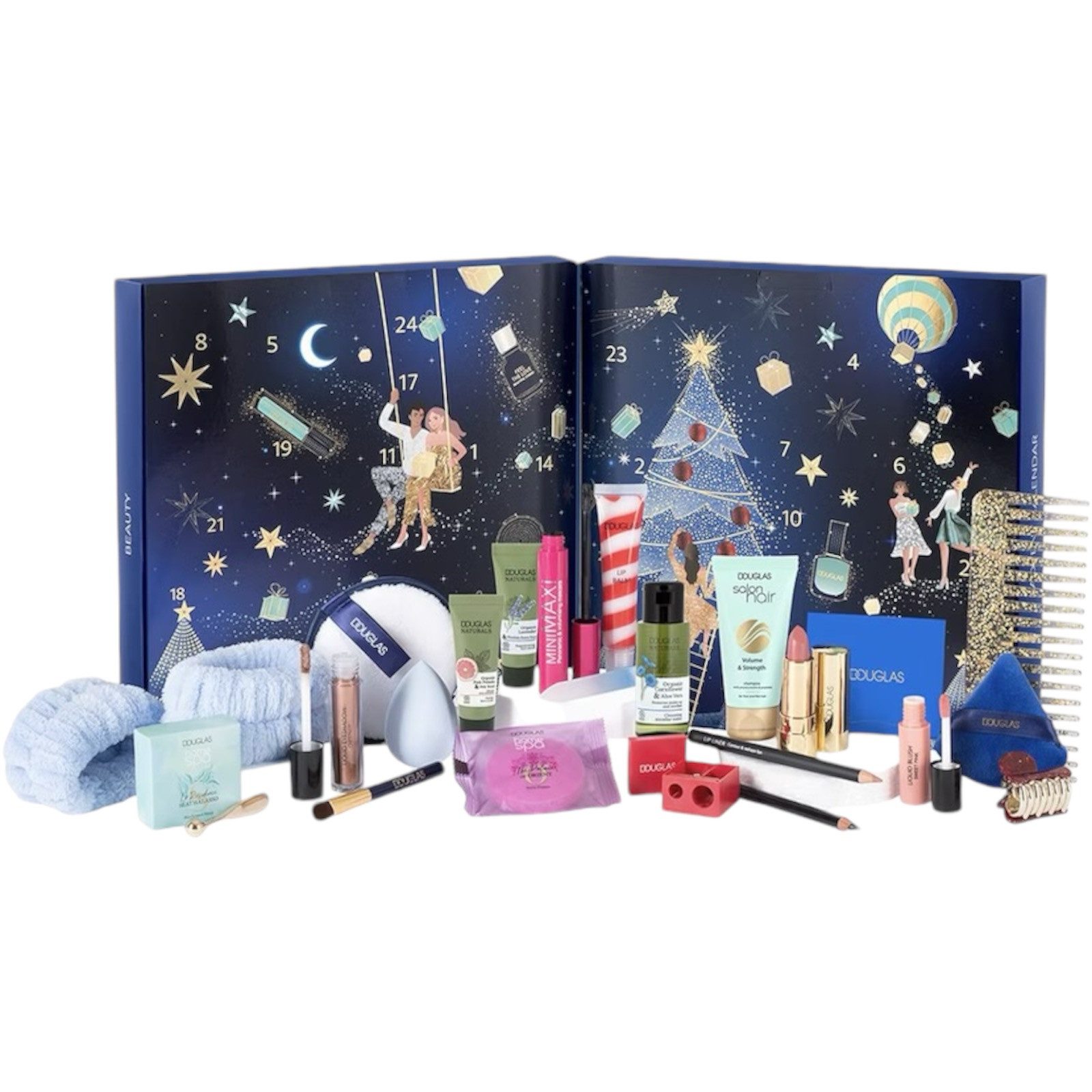 Douglas Kosmetik-Adventskalender 2024 MAKE-UP & PFLEGE Beauty Highlights, 24 Beauty-Highlights durch die Douglas-Welt