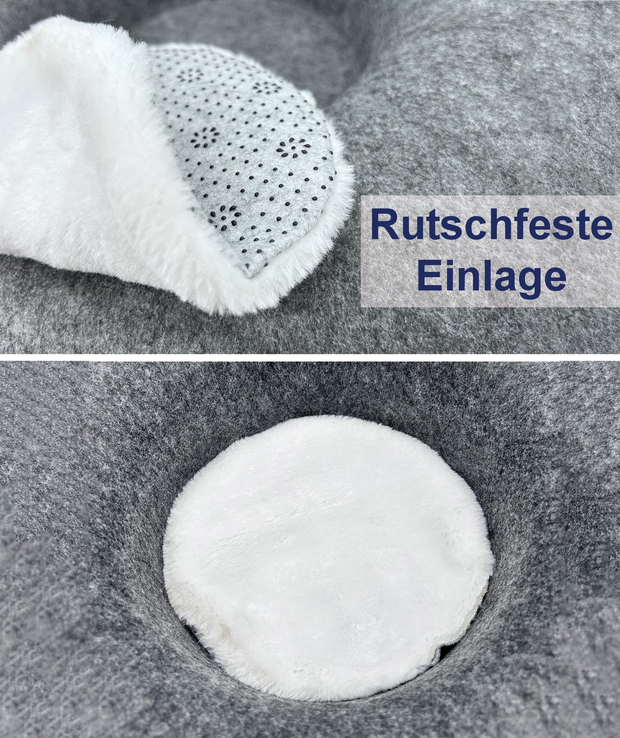 Pisi & Bili Tierbett Katzenbett Katzenhöhle aus Filz, Katzen Zubehör, gemütliches Katzentunnel