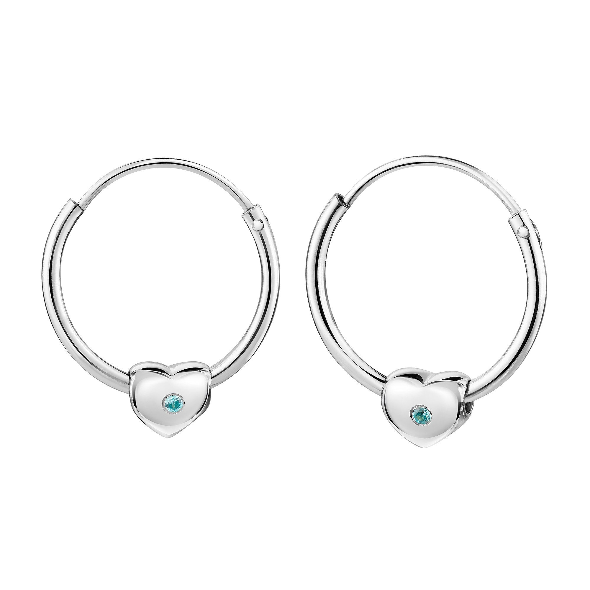 Paar Creolen Schmuck Geschenk Silber 925 Ohrschmuck Ohrringe Herz