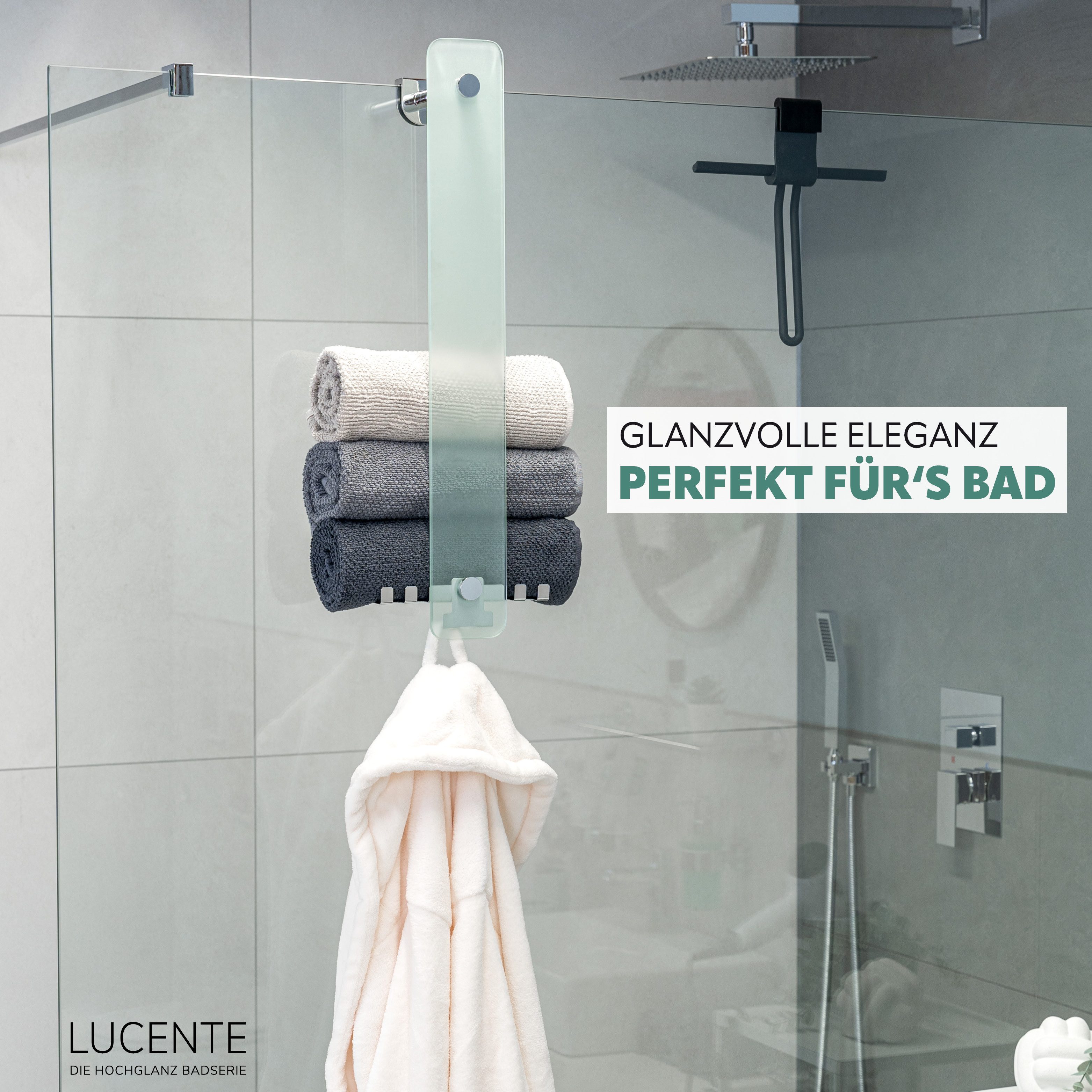 bremermann Handtuchhalter bremermann Bad-Serie LUCENTE - 2in1, aus Glas und günstig online kaufen