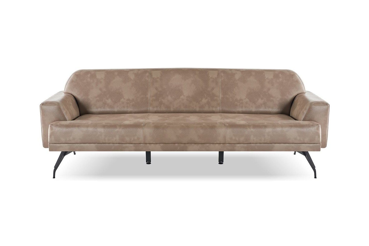 Xlmoebel 3-Sitzer Sofa Modern Minimalistisch 3-Sitzer Schlichte Formen Beige, 1 Teile